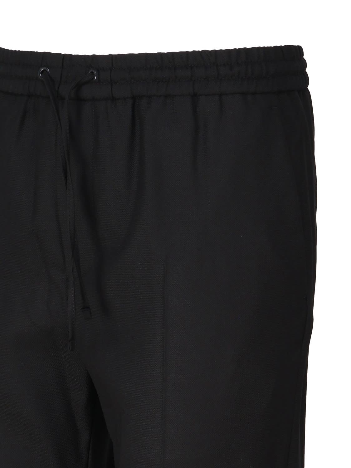 Shop Calvin Klein Straight Leg Tracksuit Style Trousers In Virgin Wool In Black
