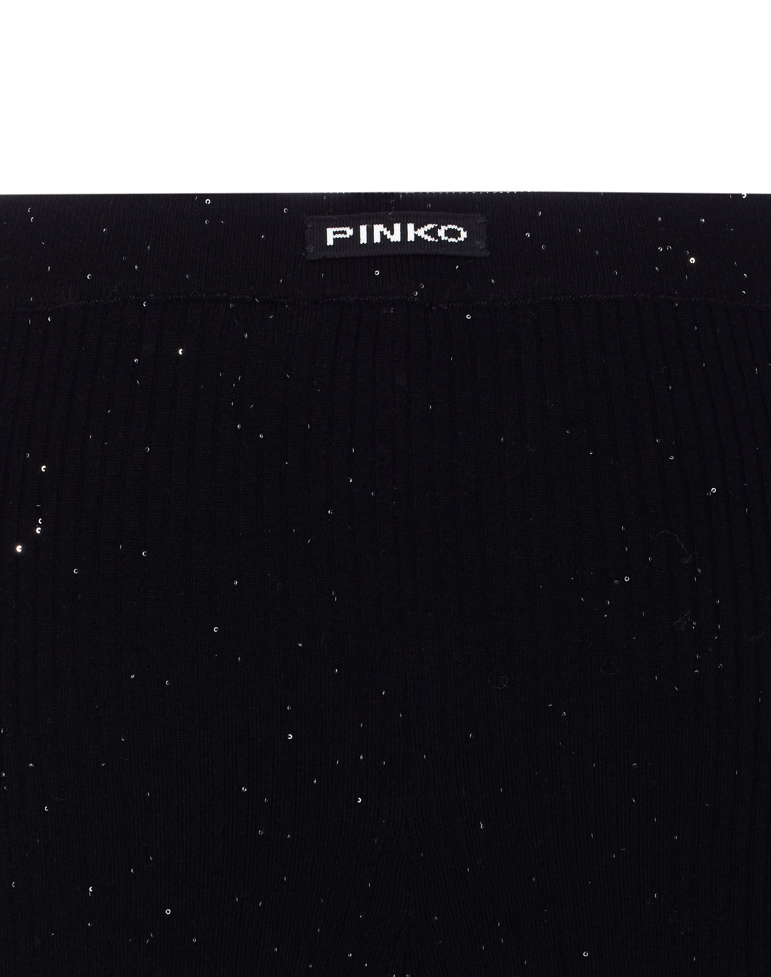 Pinko Black Wool-blend Trousers In Black