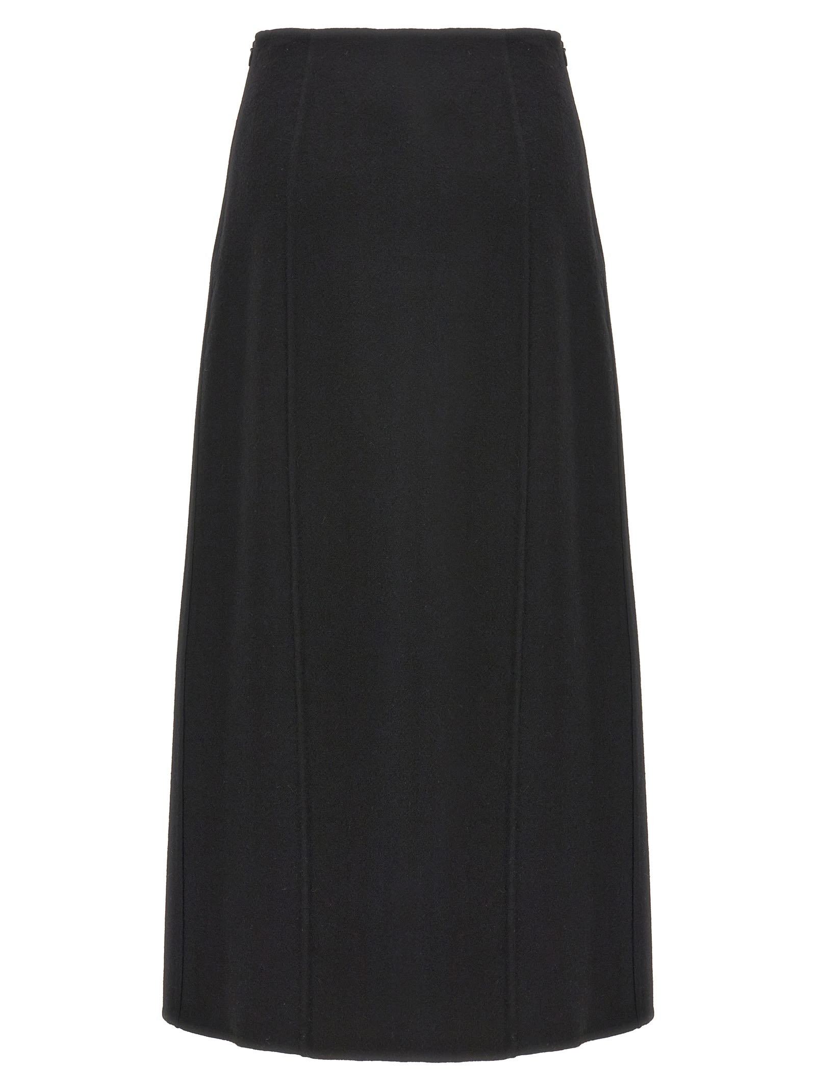 Shop Ermanno Scervino Long Cloth Skirt In Black