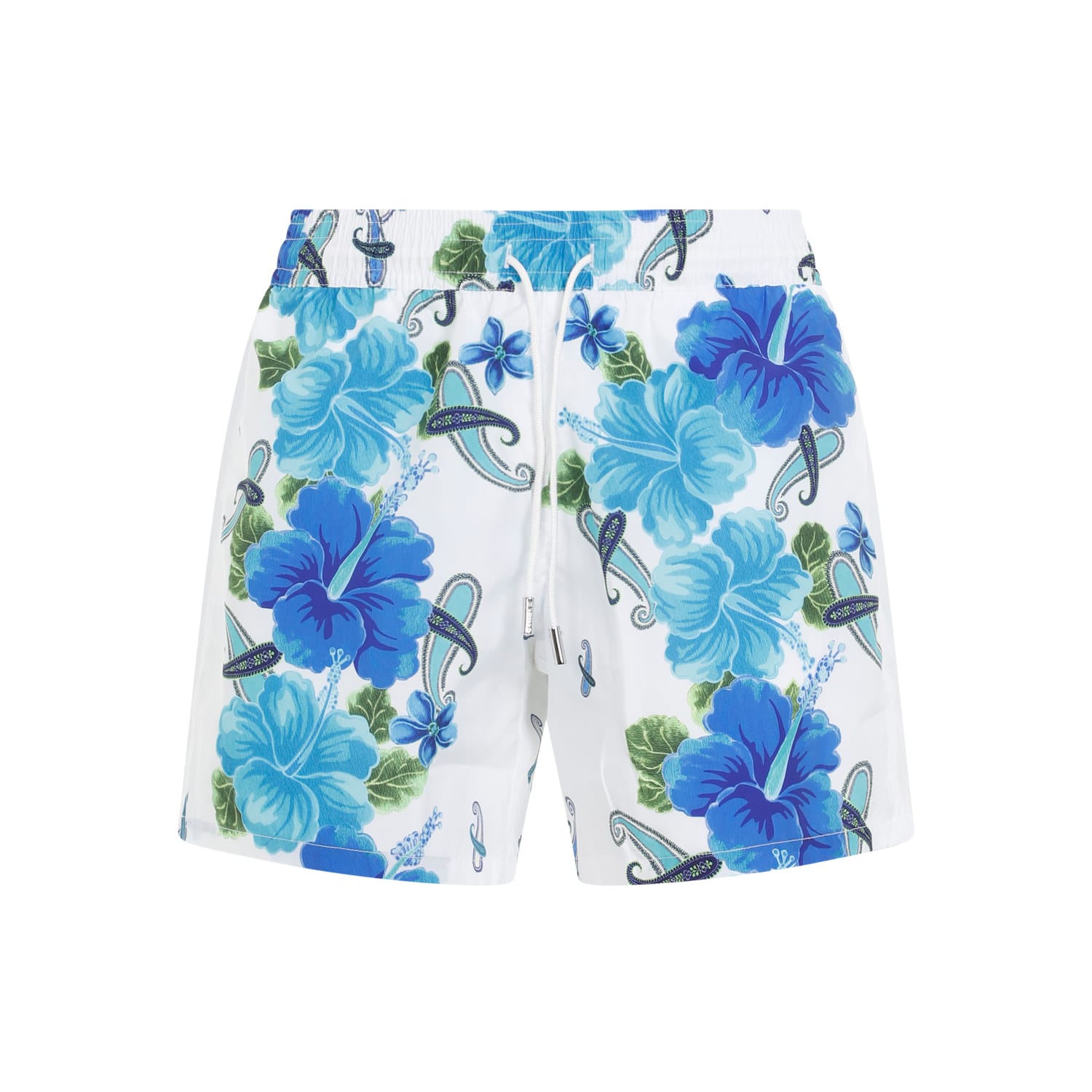 Shop Etro Swim Trunk Roma In Stampa Fdo Blu