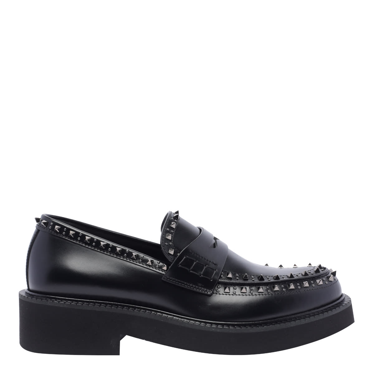 Shop Valentino Gentleglam Laofers In Black