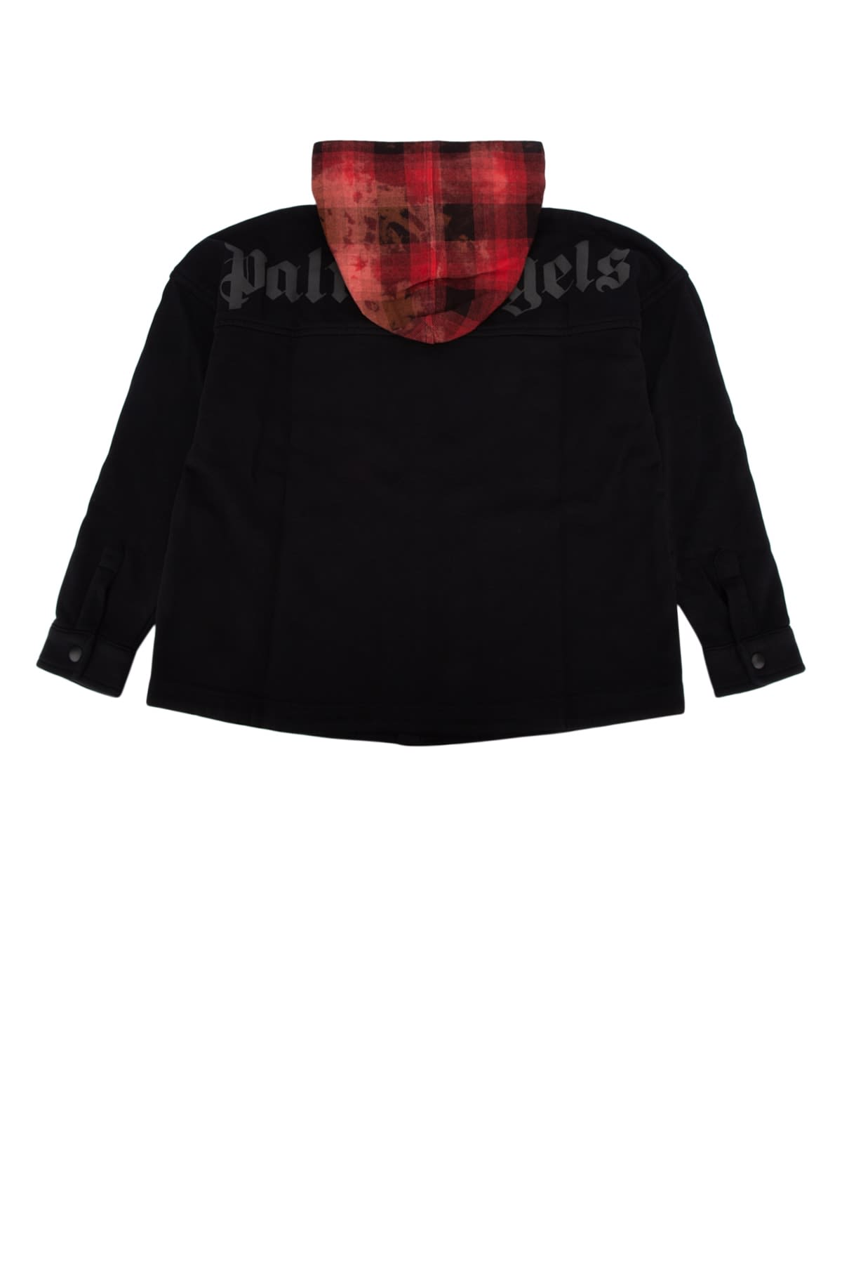 Palm Angels Hoodie Check In Blackblack