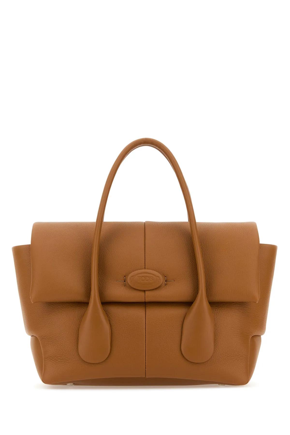 Shop Tod's Caramel Leather Small Bag Reverse Handbag In Brown