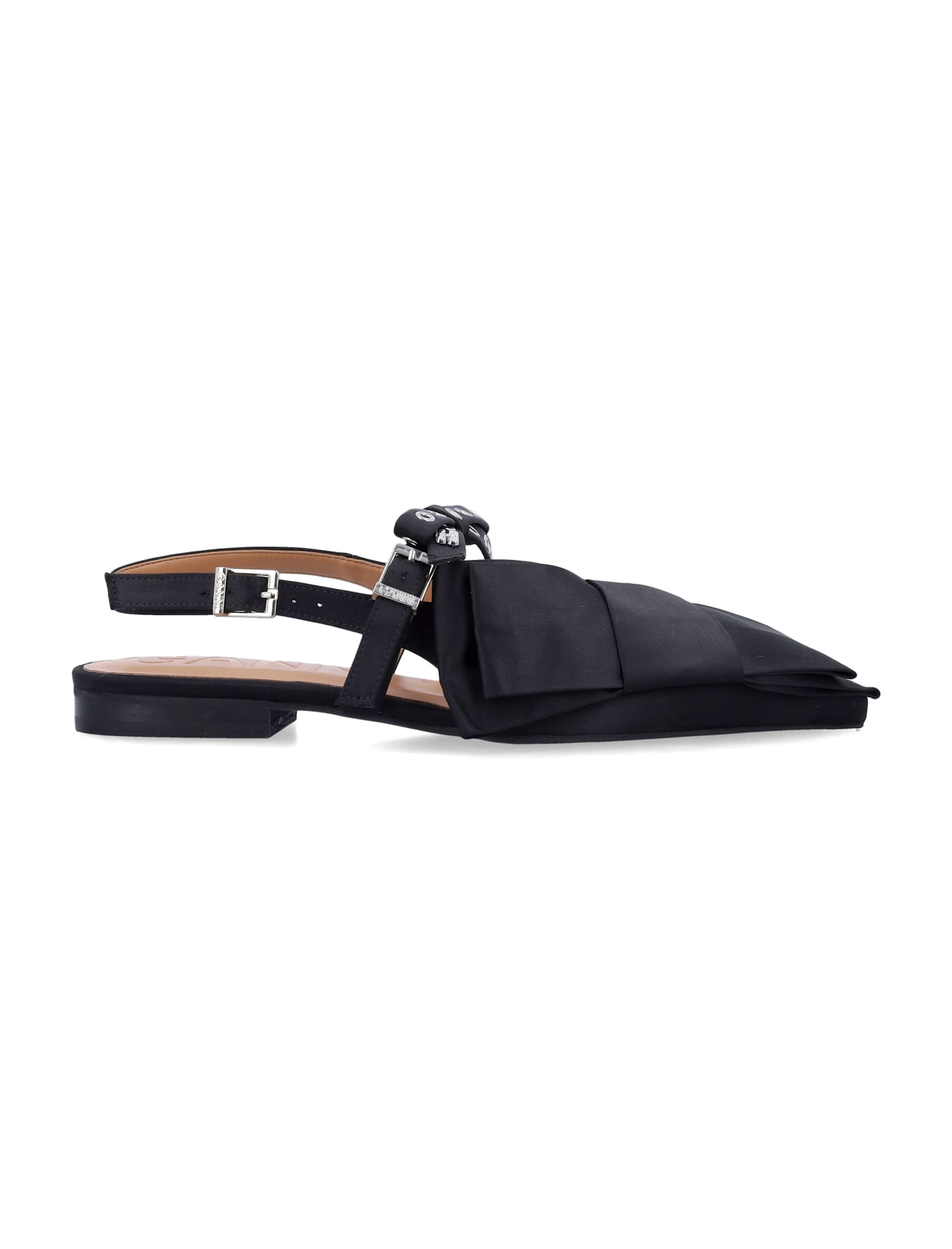 GANNI BIG BOW SLINGBACK BALLERINAS