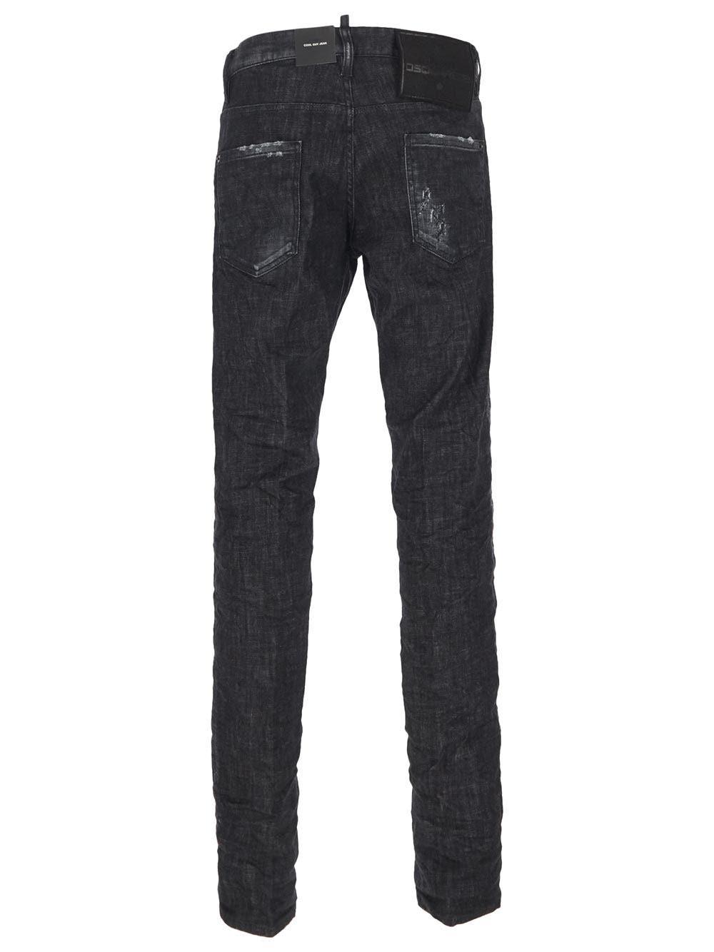 Shop Dsquared2 Black Clean Wash Cool Guy Jeans In Nero