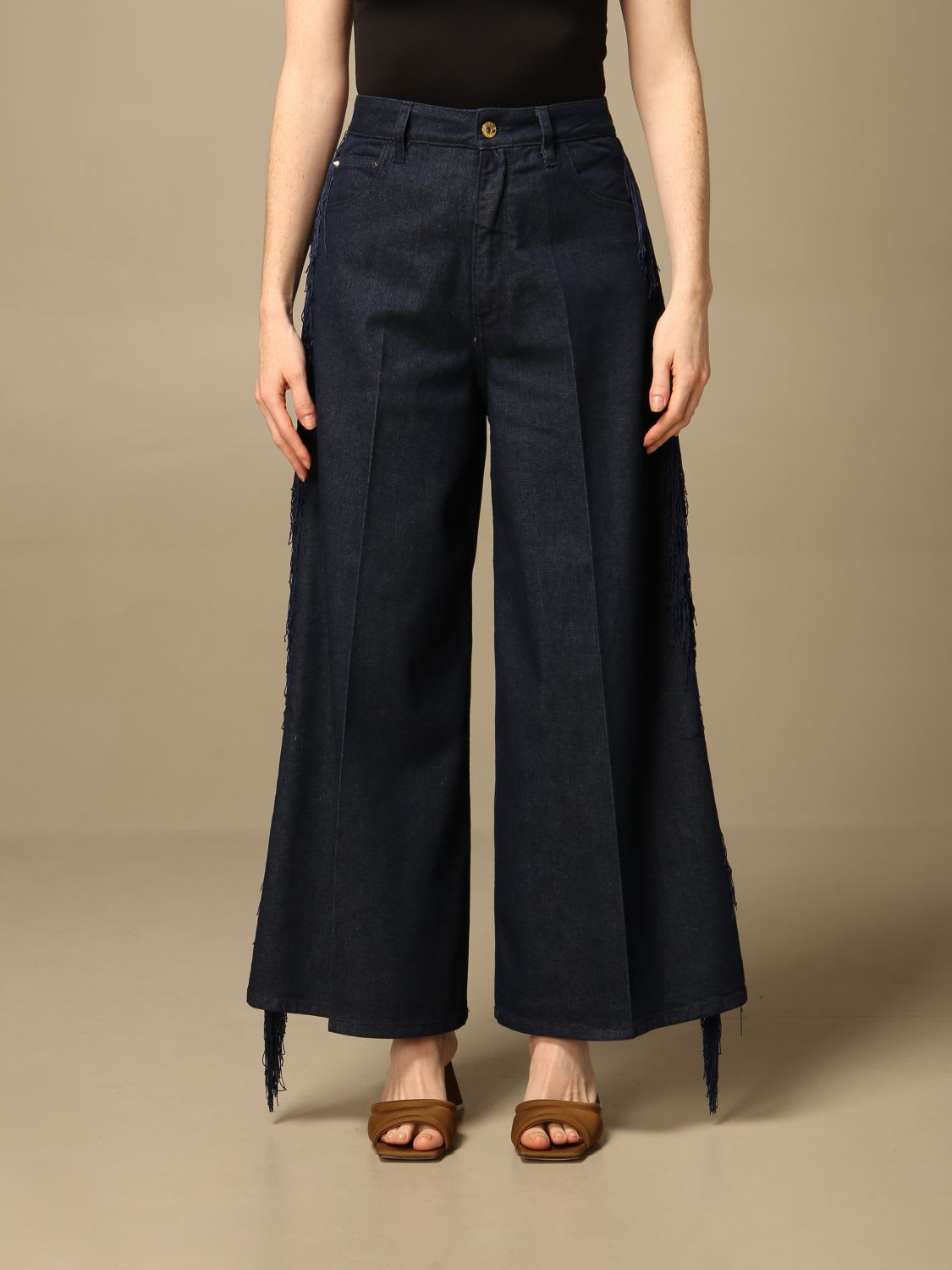 Cycle Jeans Wide  High-waisted Jeans In Blue