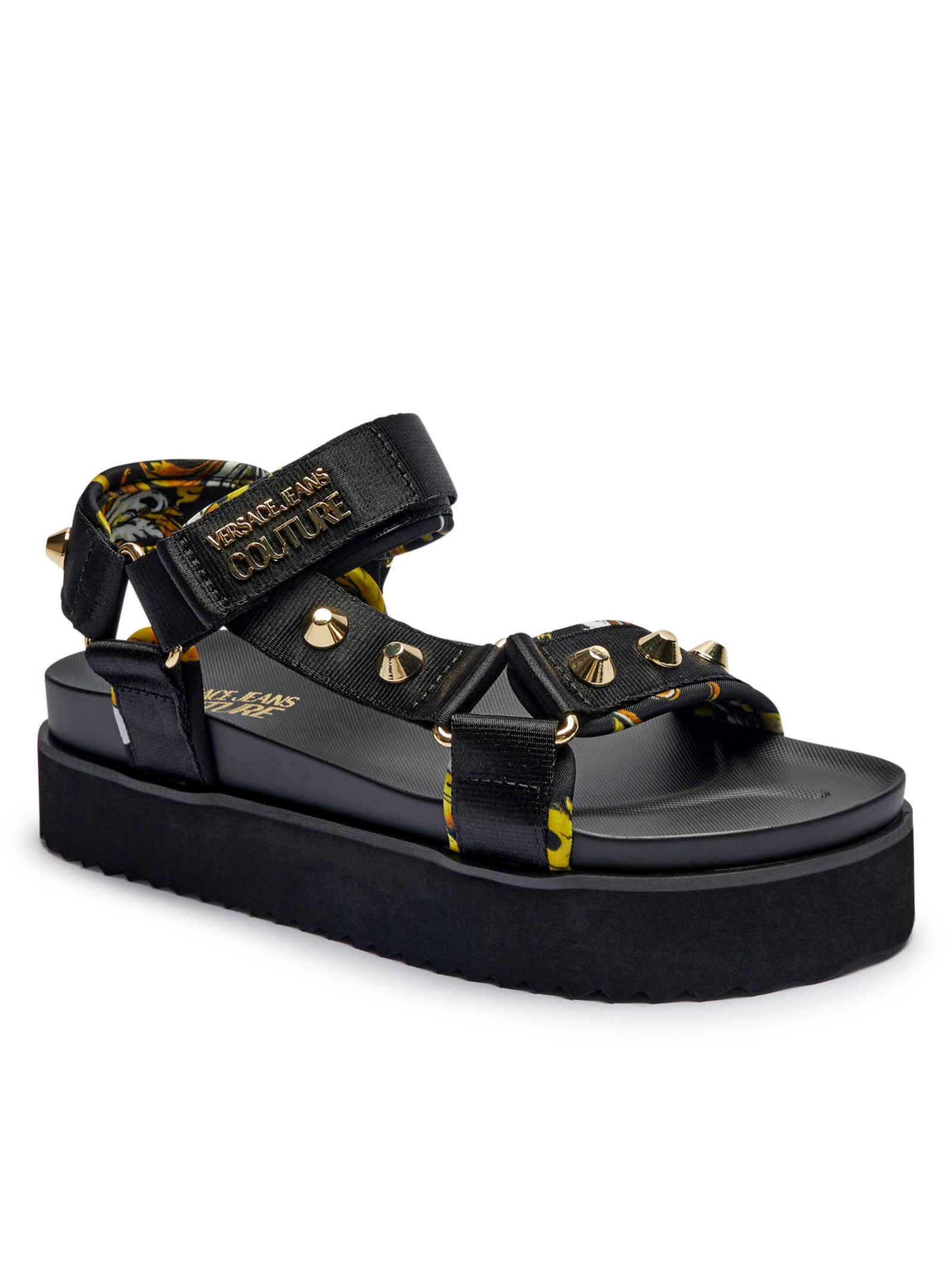 Shop Versace Jeans Couture Sandals In Black