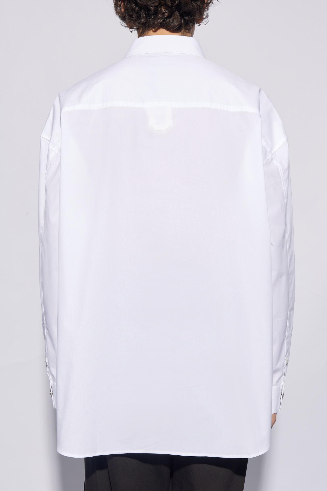 Shop Jacquemus Cotton Shirt In White