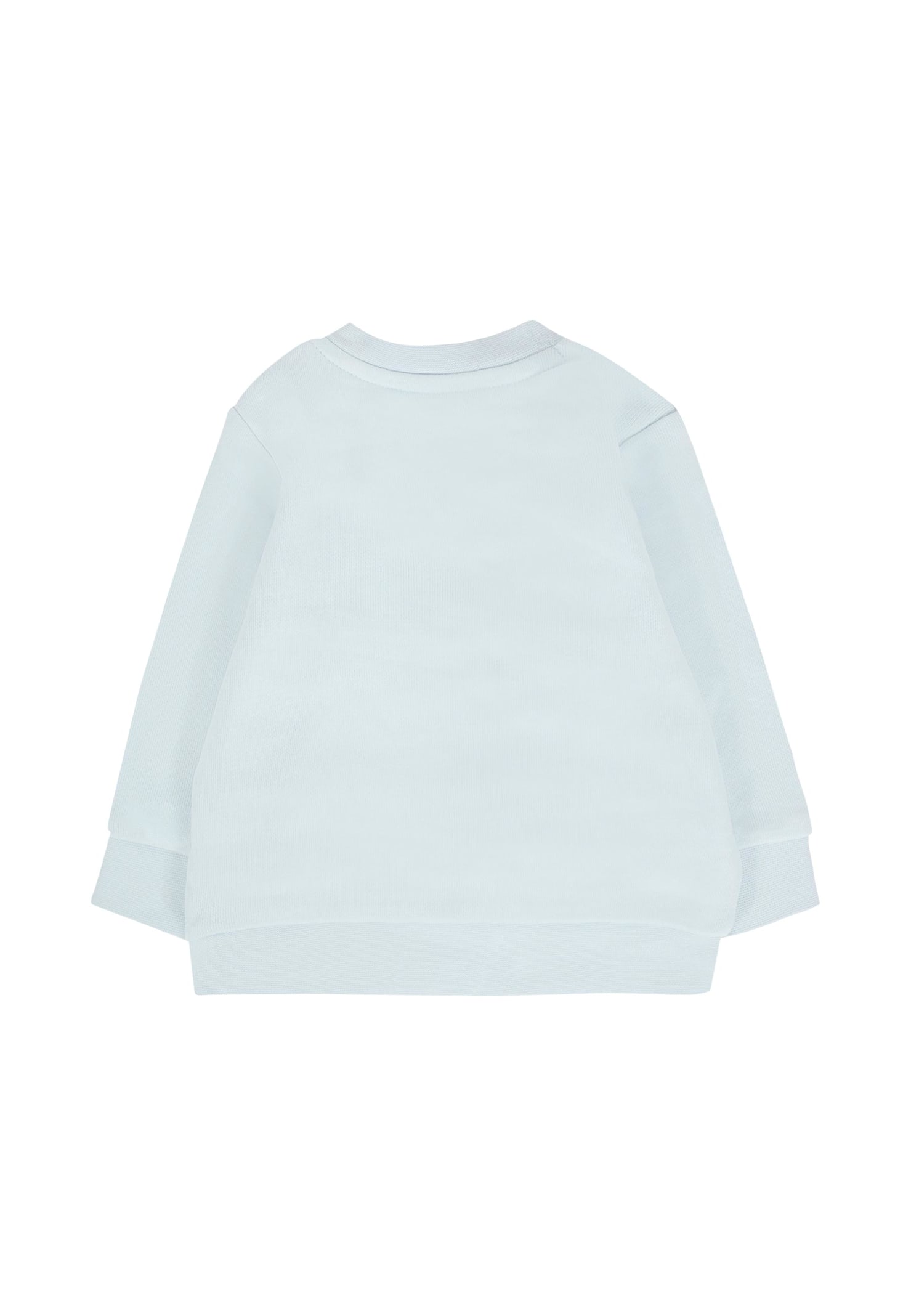 Hugo Boss Light Blue Sweatshirt For Baby Boy With Logo In Green