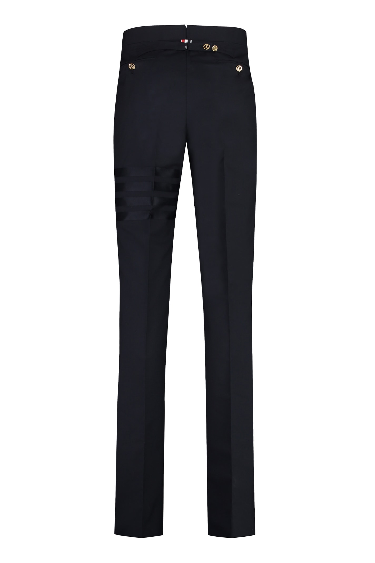Shop Thom Browne Wool Tailored Trousers In Blue