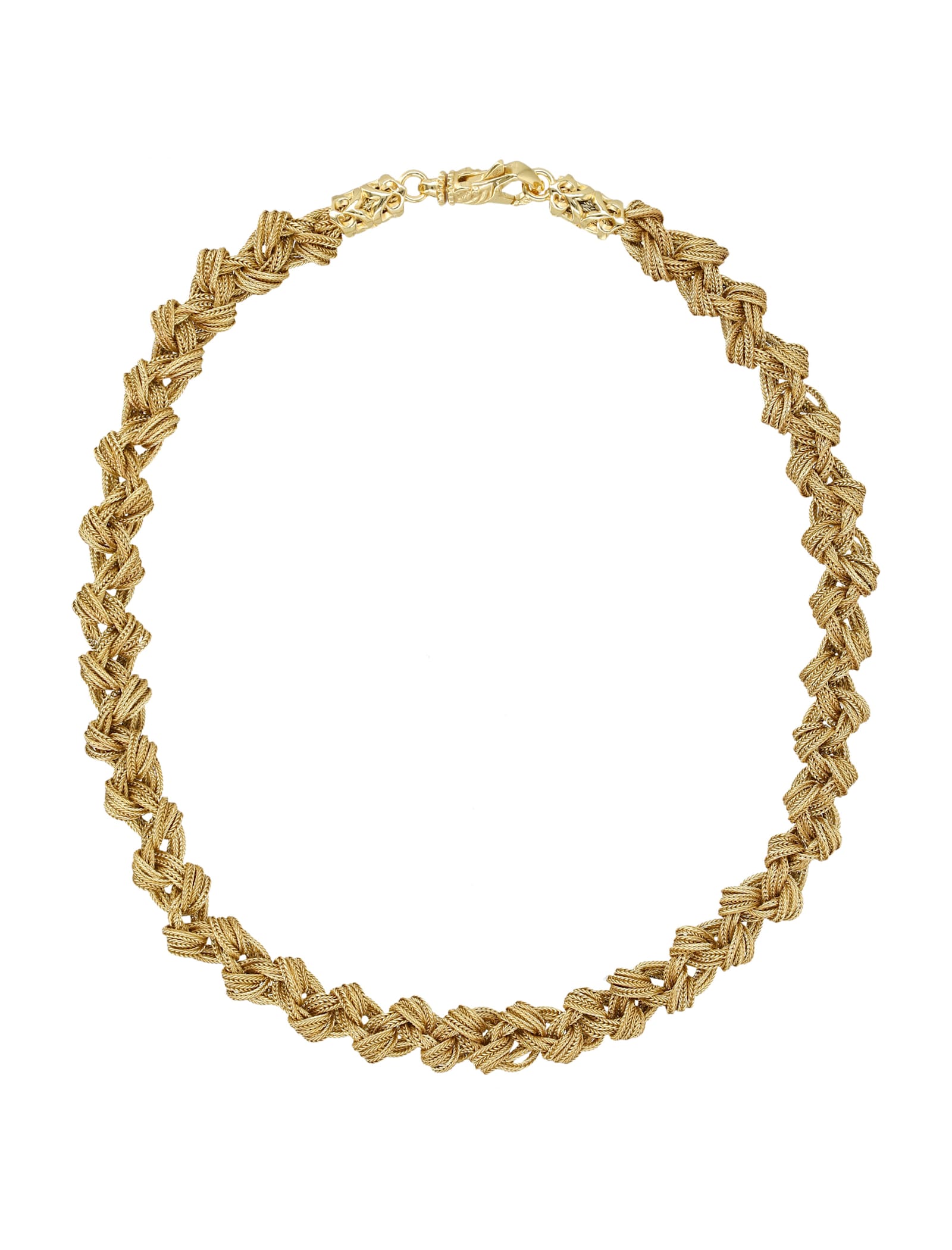 Emanuele Bicocchi Rope Knot Necklace In Gold-plated In Gold