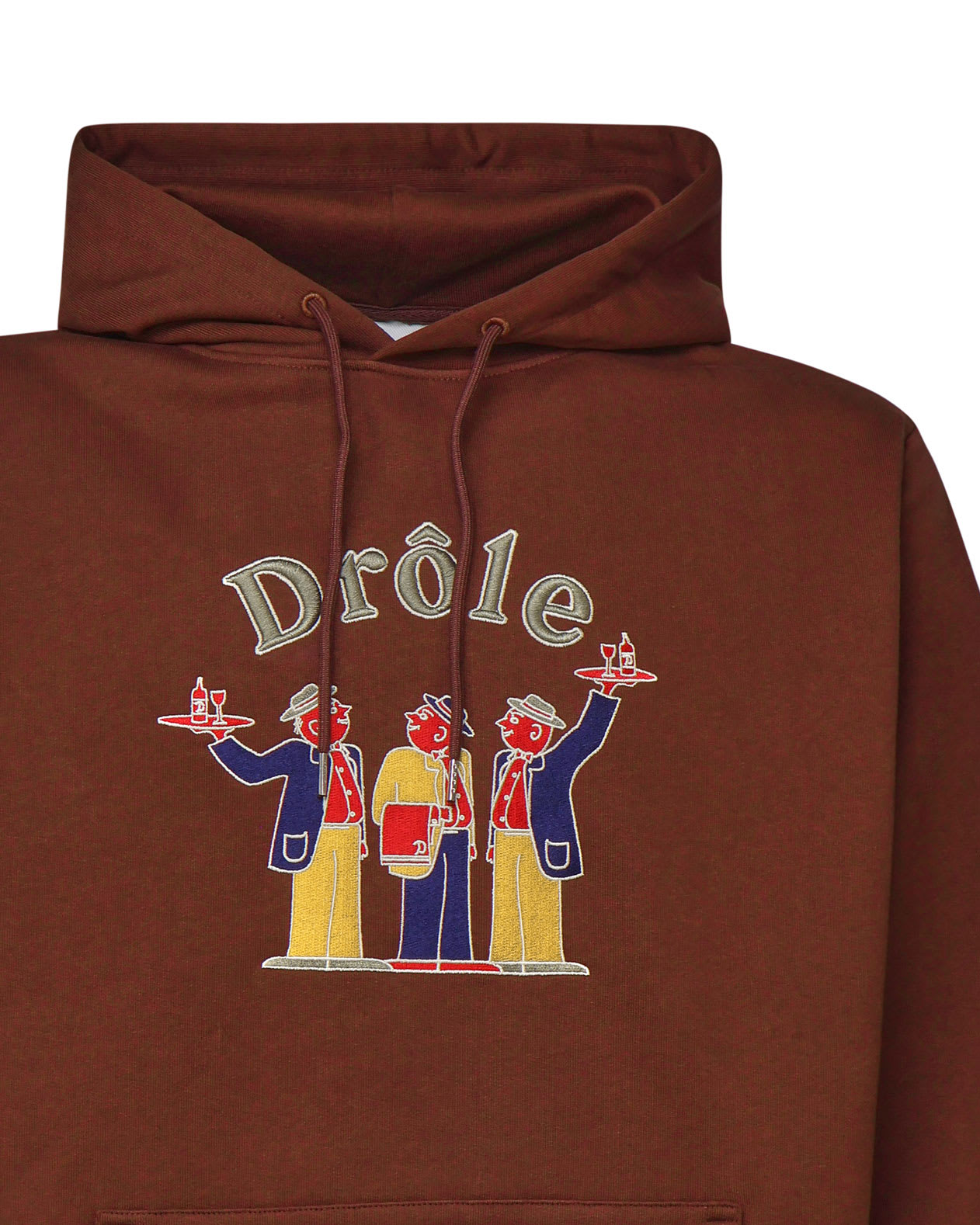 Shop Drôle De Monsieur Le Hoodie Crillon In Marrone