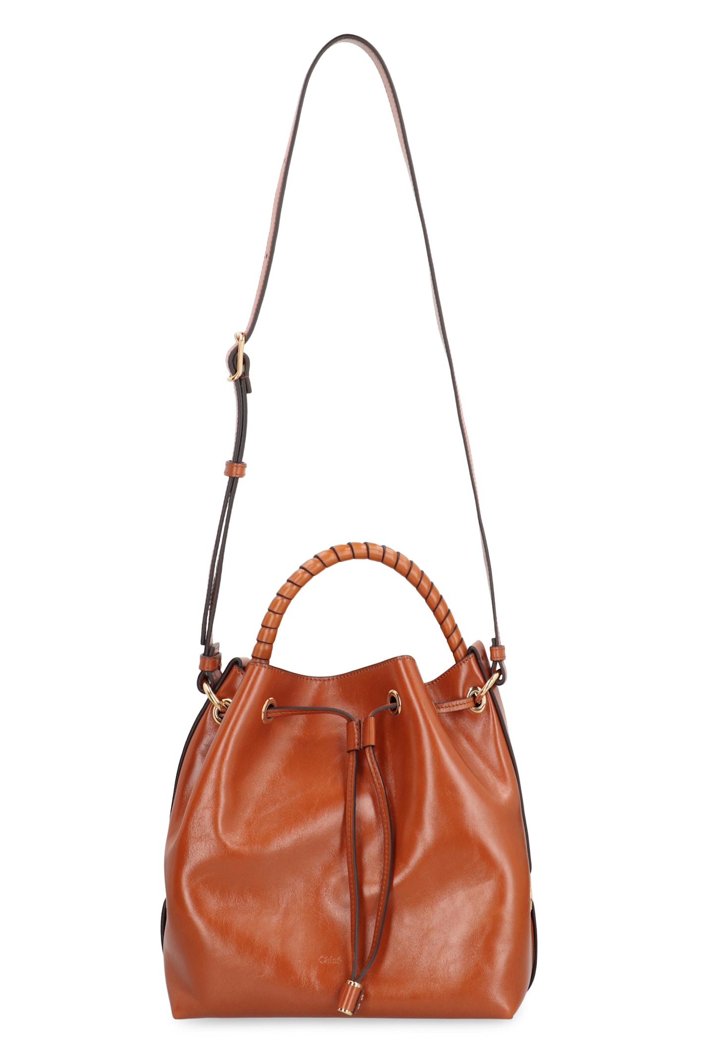 Chloé Bucket Bag Marcie In Leather In Brown