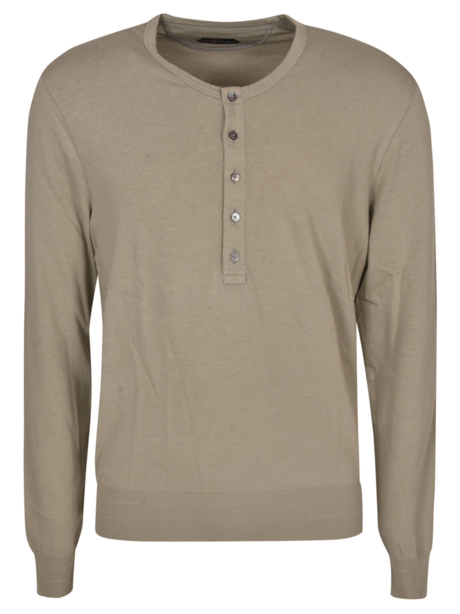 Tom Ford Buttoned Placket Round Neck Jumper