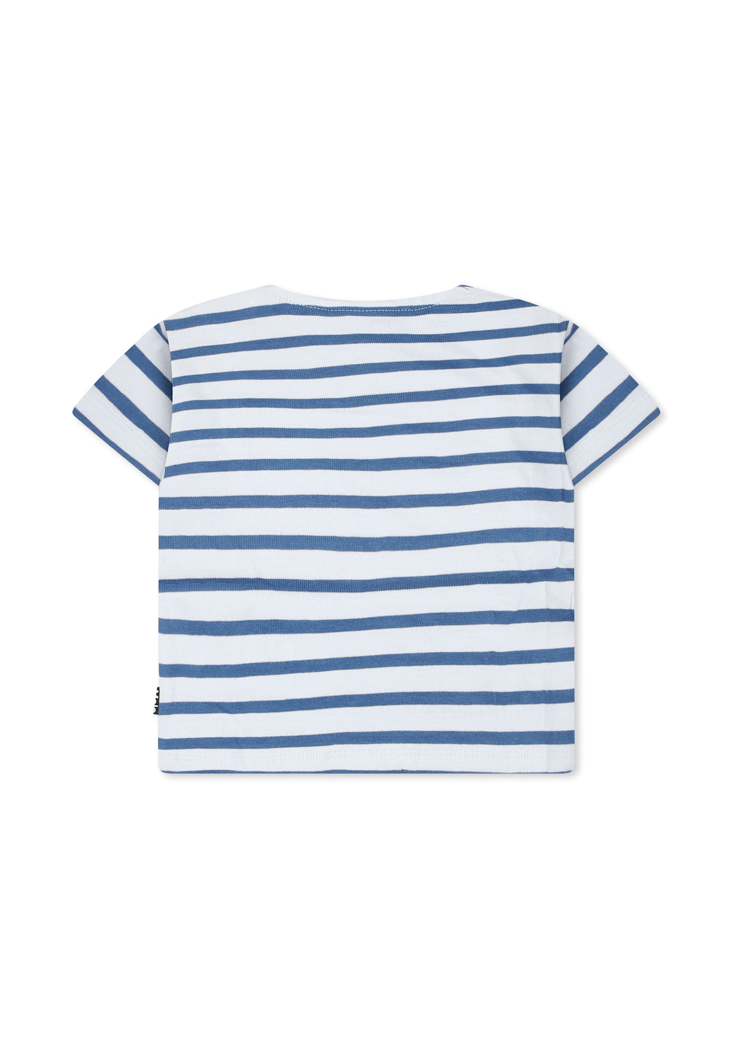 Molo Light Blue T-shirt For Babykids With Smiley In Light Blue