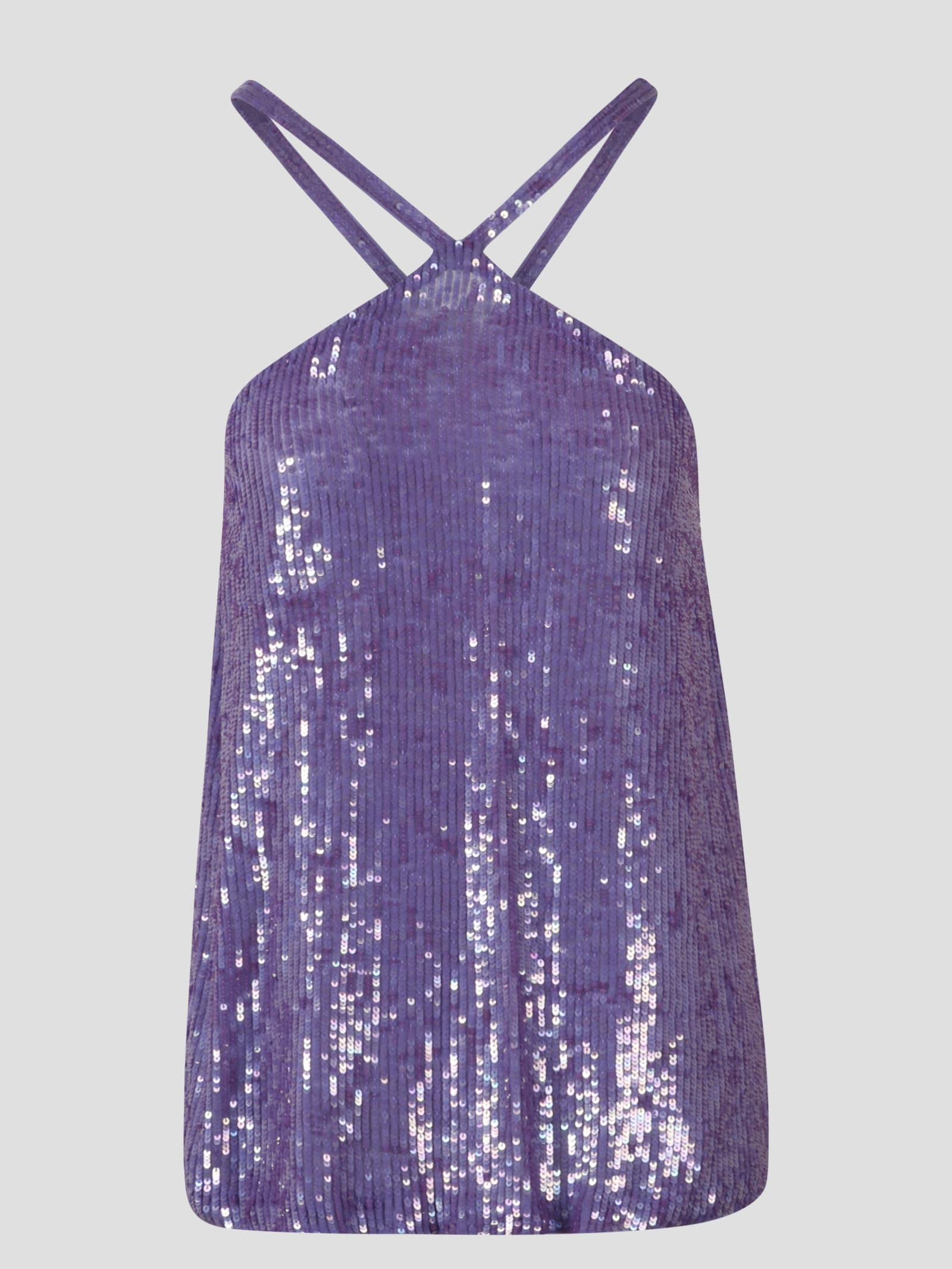 Shop P.a.r.o.s.h Sequins Blouse In Pink & Purple