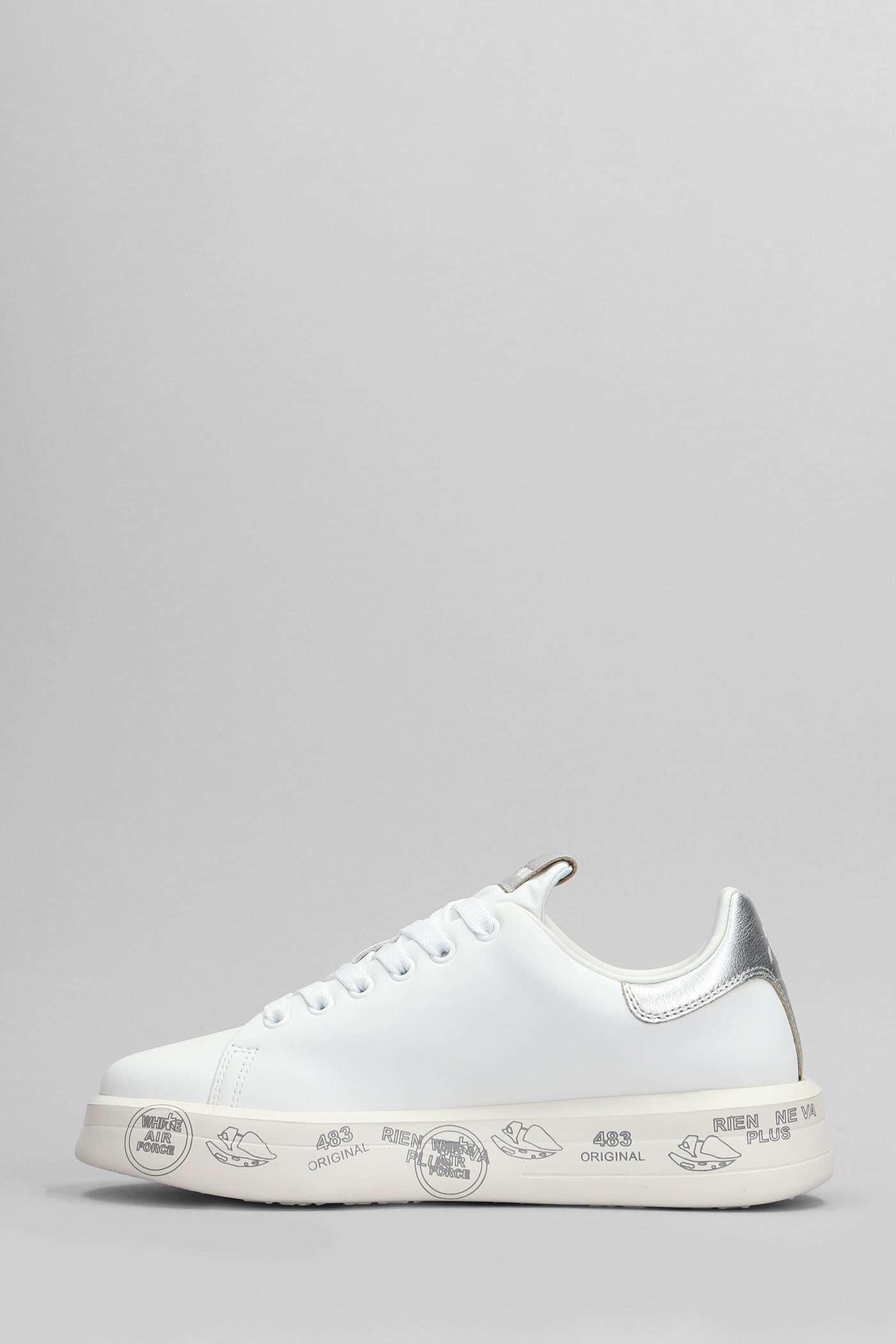 Shop Premiata Belle Sneakers In White Leather