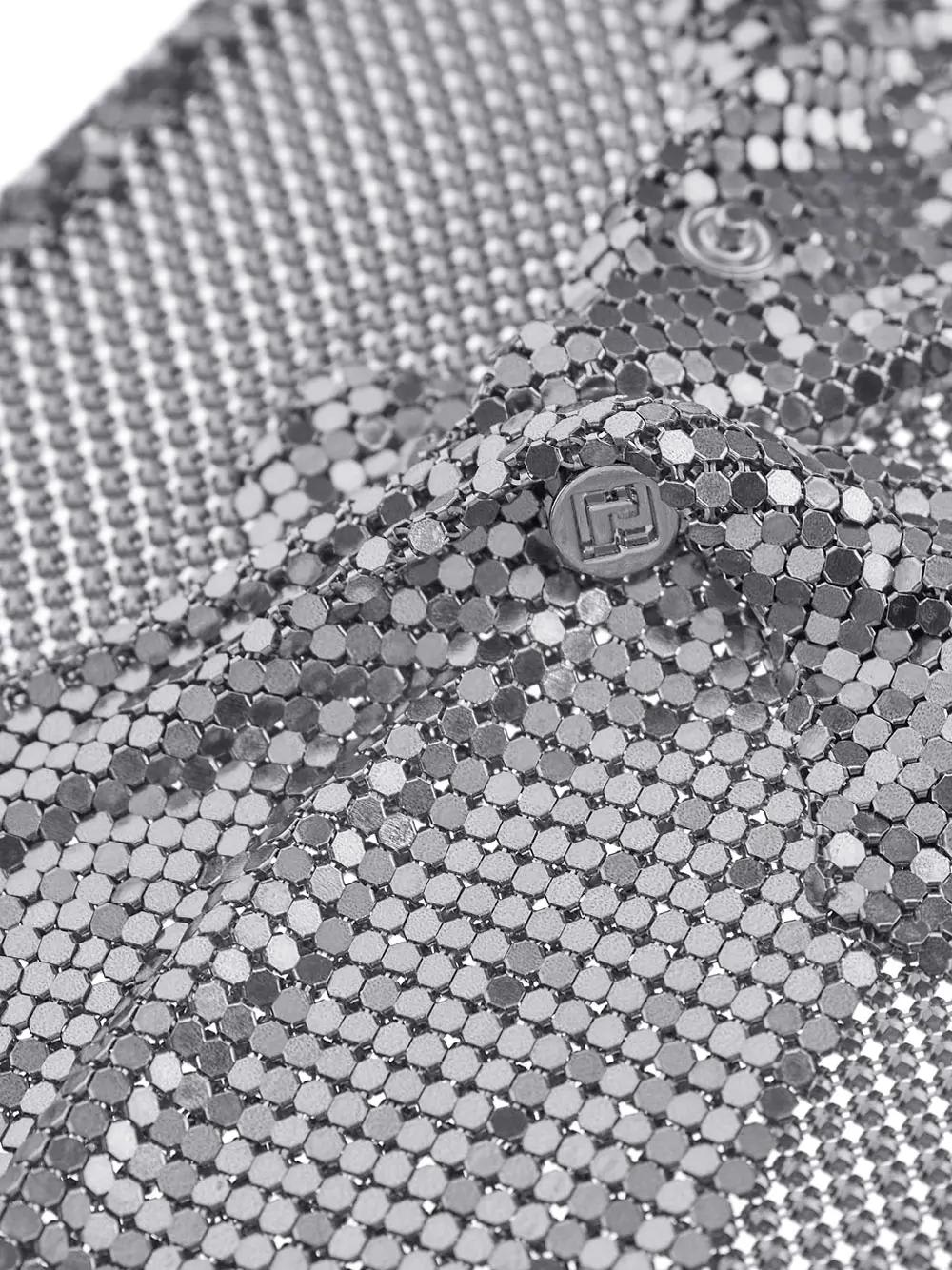 Shop Rabanne Pixel Scarf In Silver