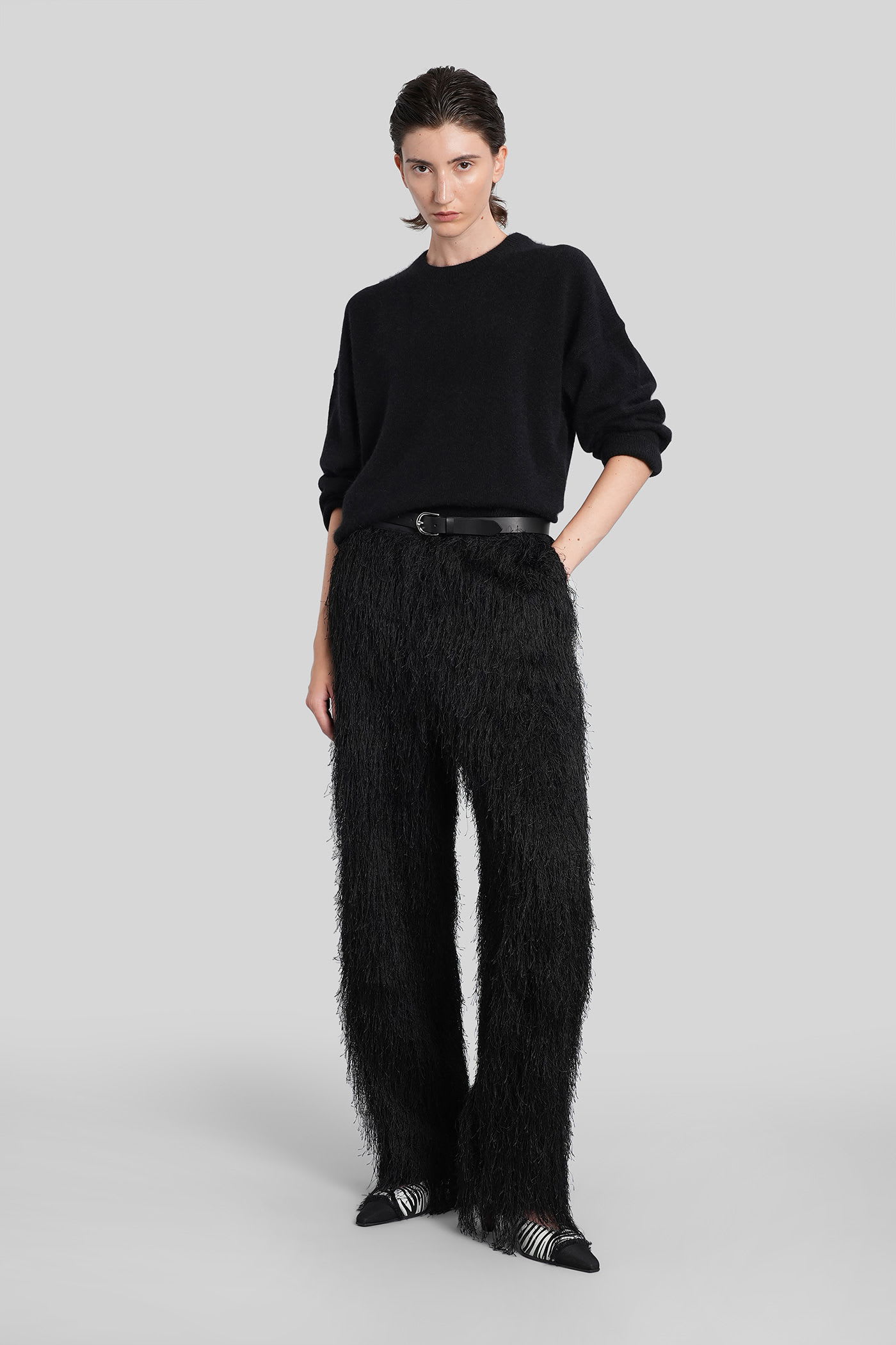Loulou Studio Bruzzi Lds Knitwear In Black Wool In Black
