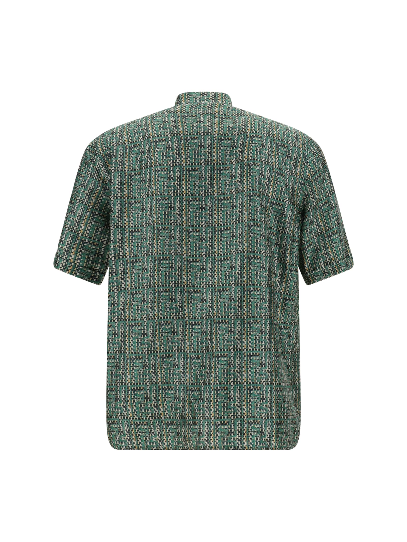 Shop Fendi Shirt In Mint Green