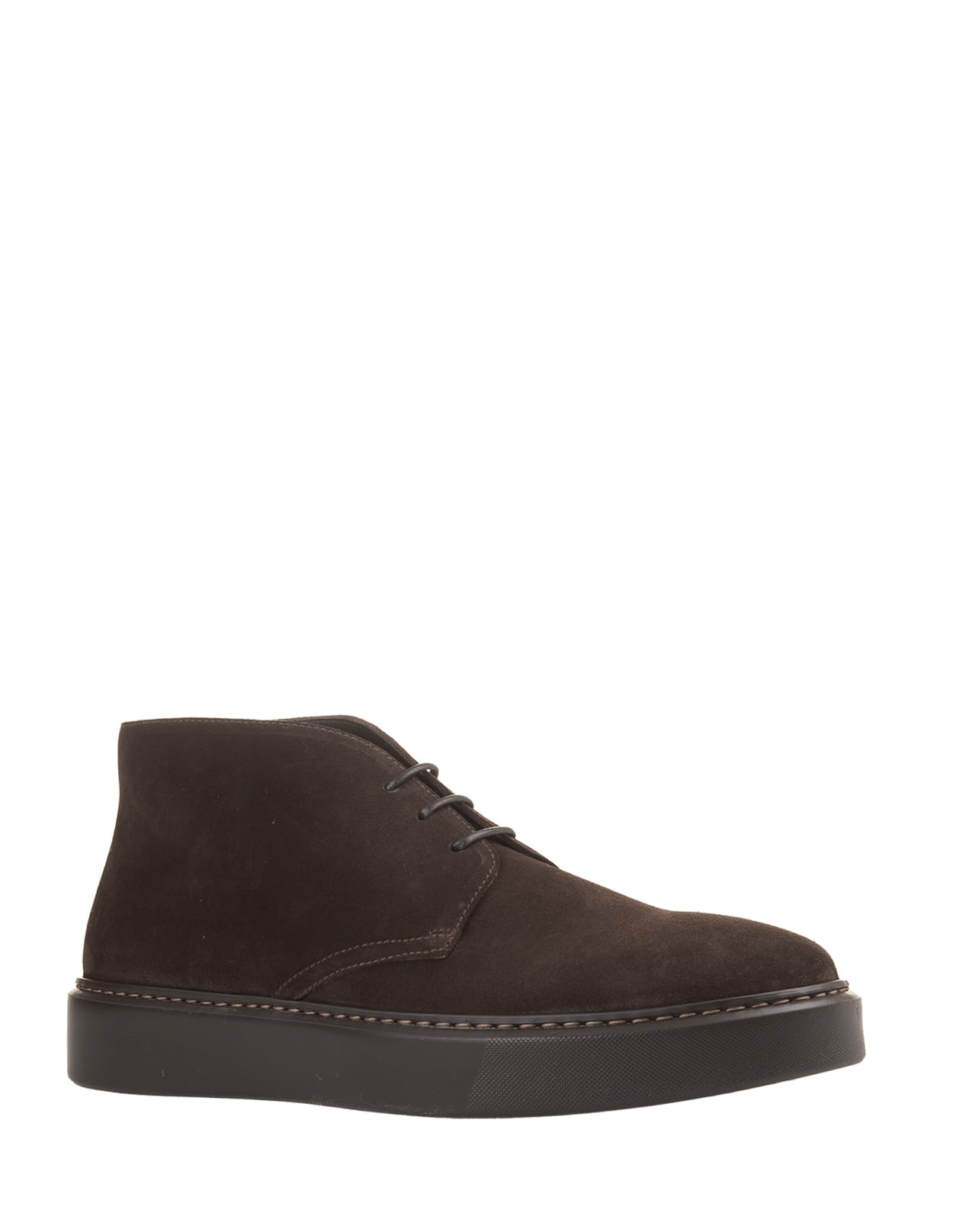 Shop Doucal's Brown Suede Chukka Ankle Boots