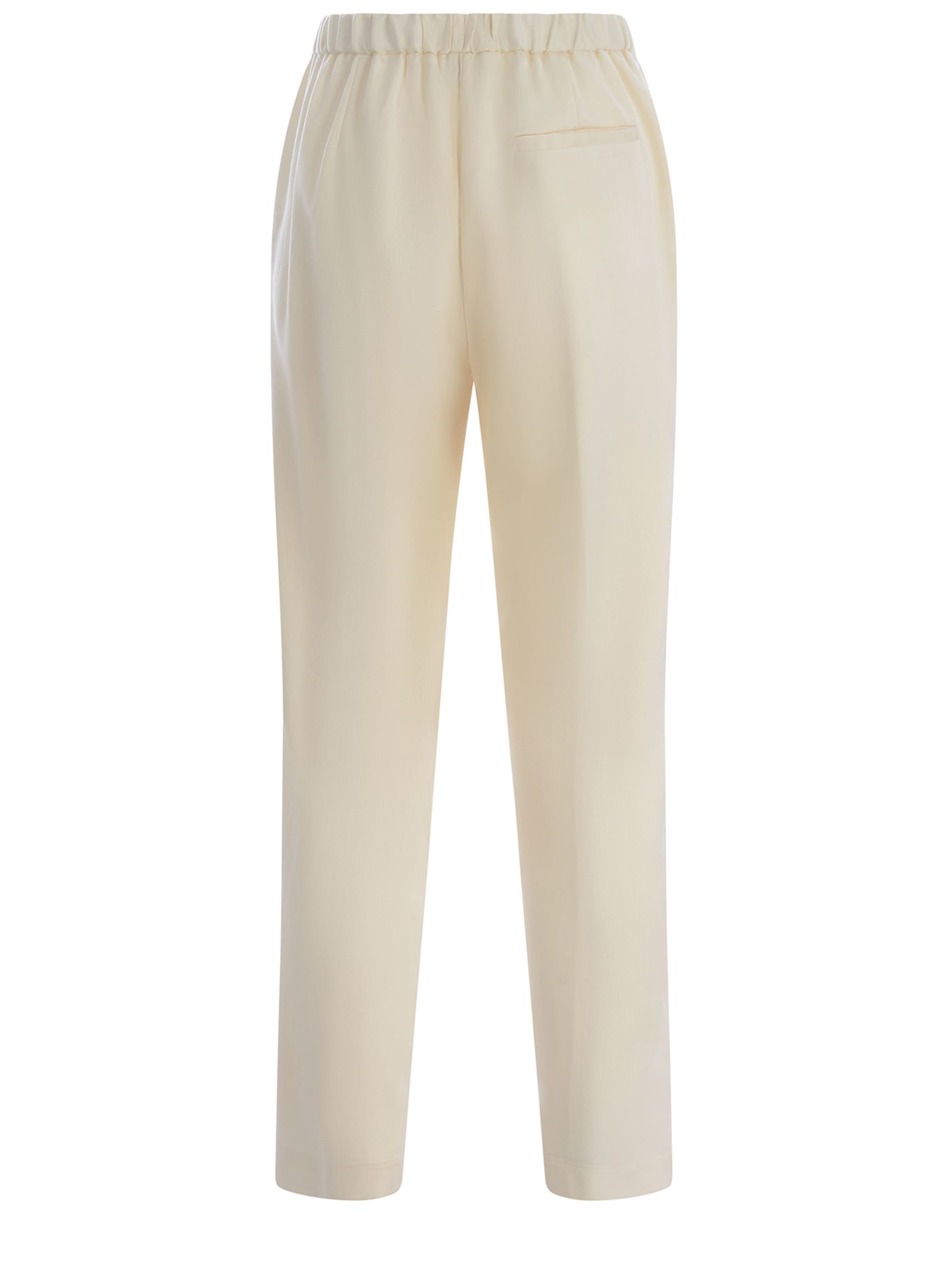 Shop Forte Forte Trousers  Made Of Viscose In Avorio