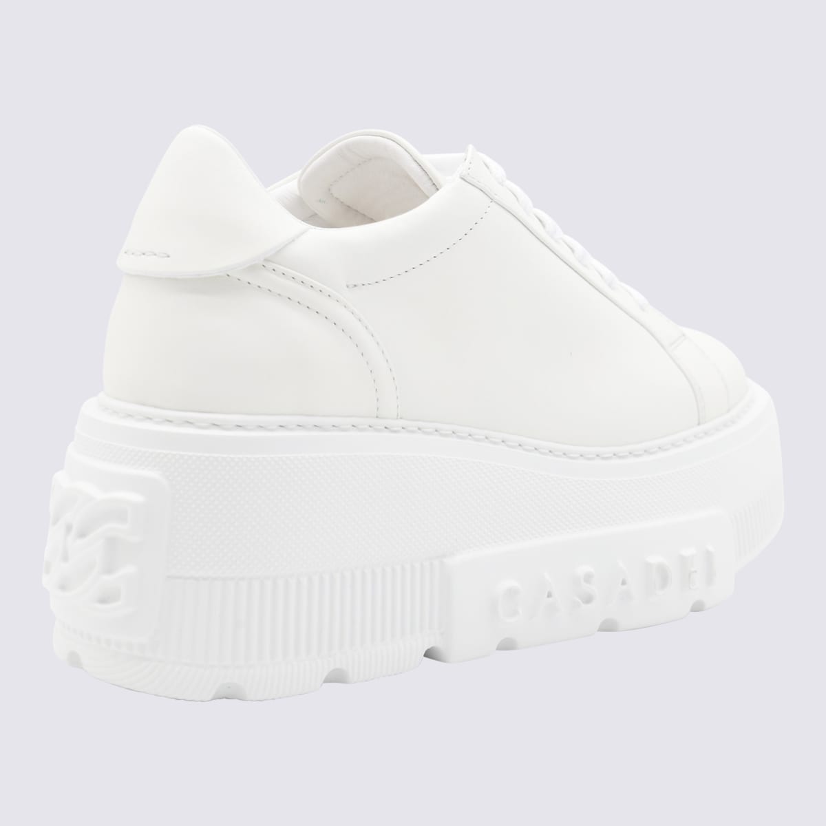 Shop Casadei White Sneakers In Bianco