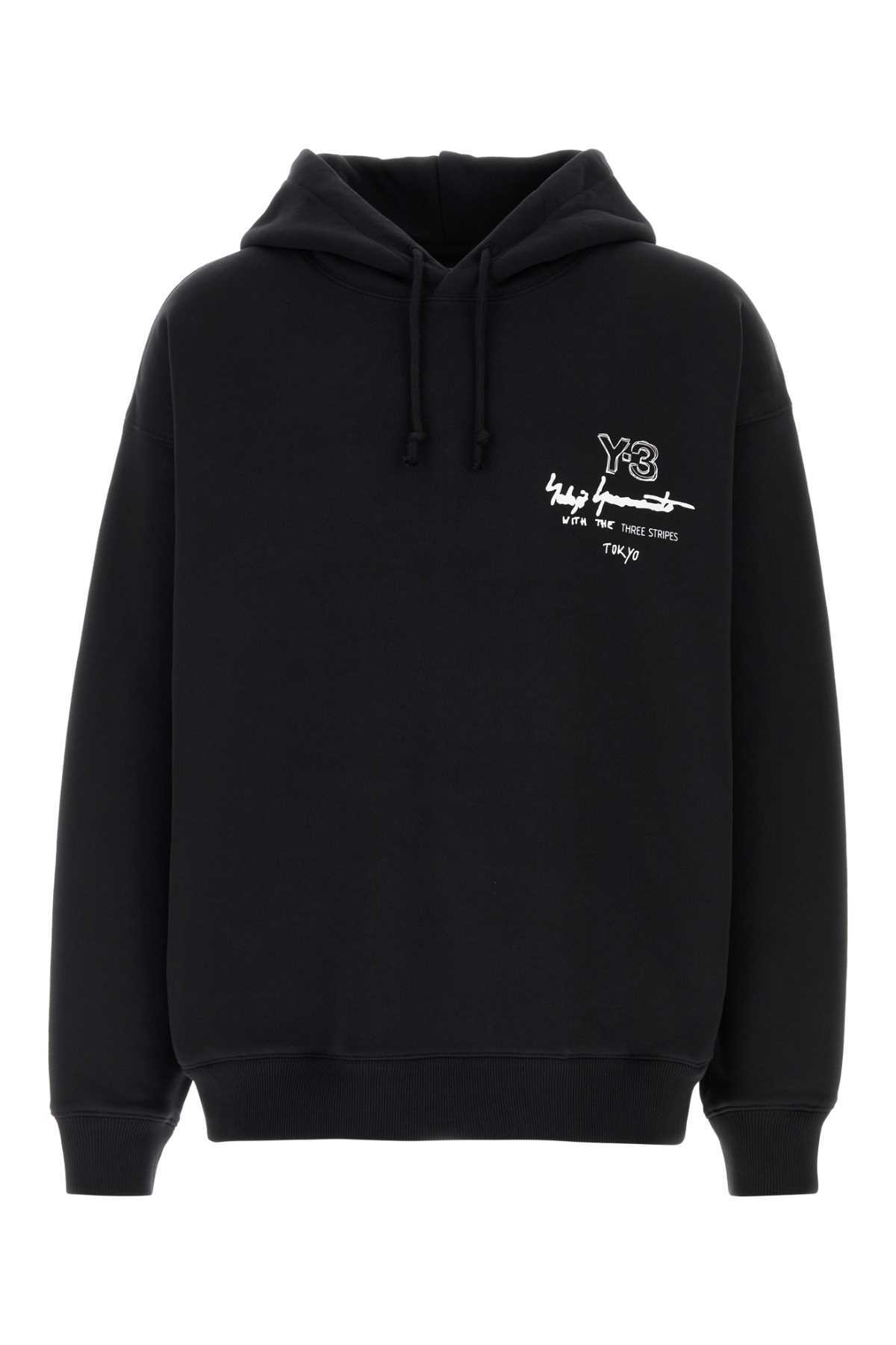 Black Cotton Oversize Sweatshirt