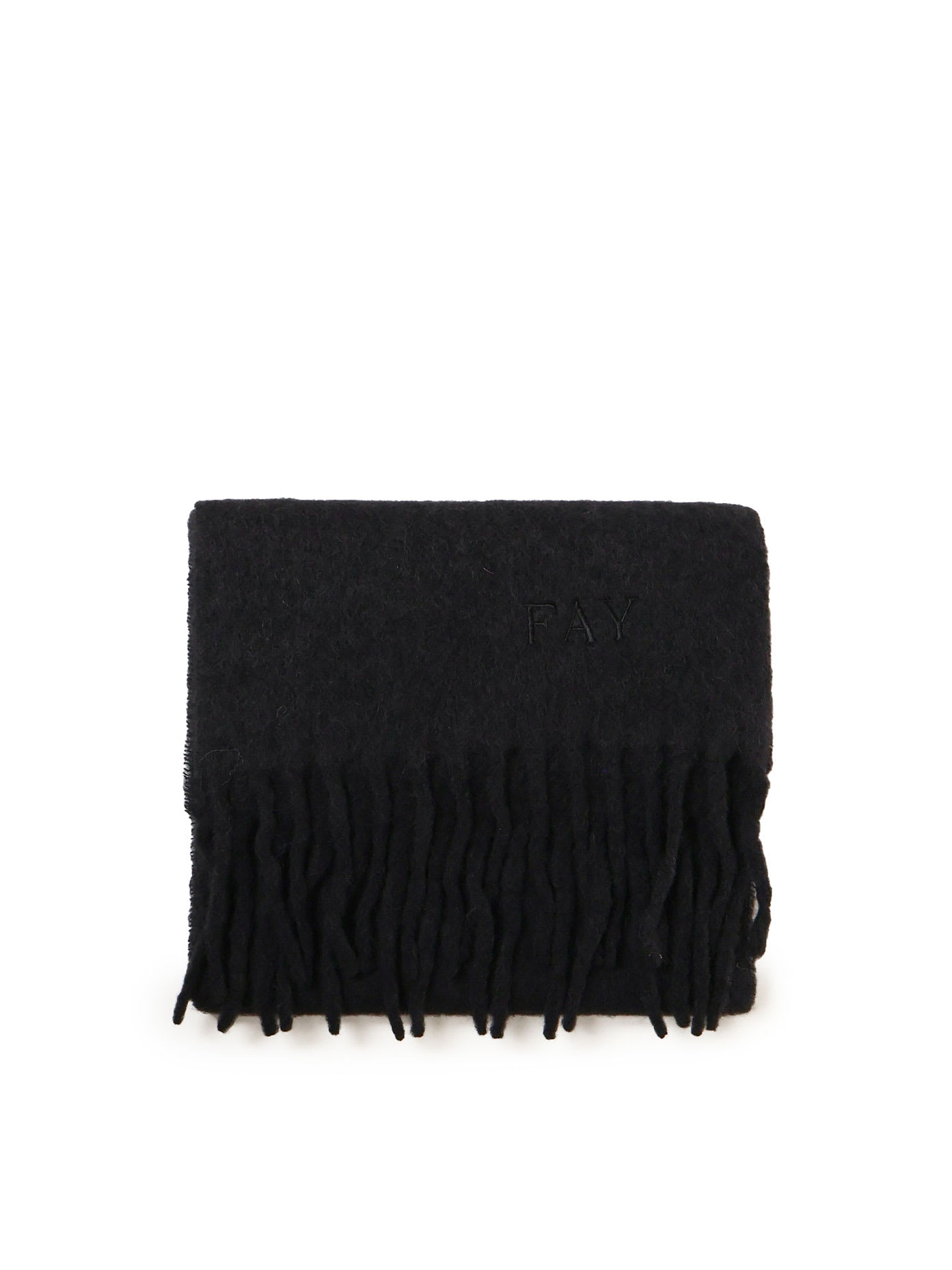 Shop Fay Alpaca Blend Scarf In Black