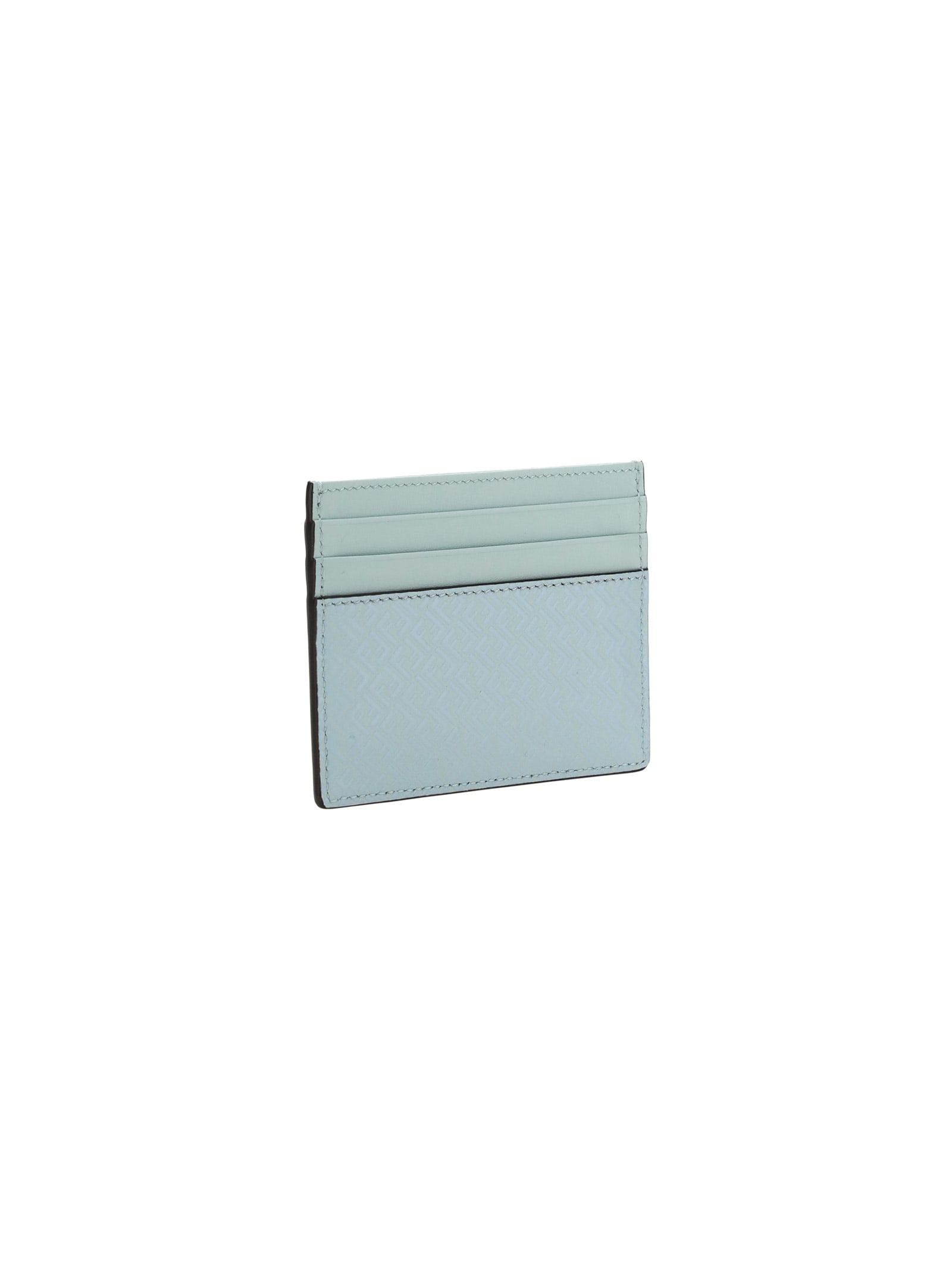 Shop Fendi Business Card Holder In Light Blue