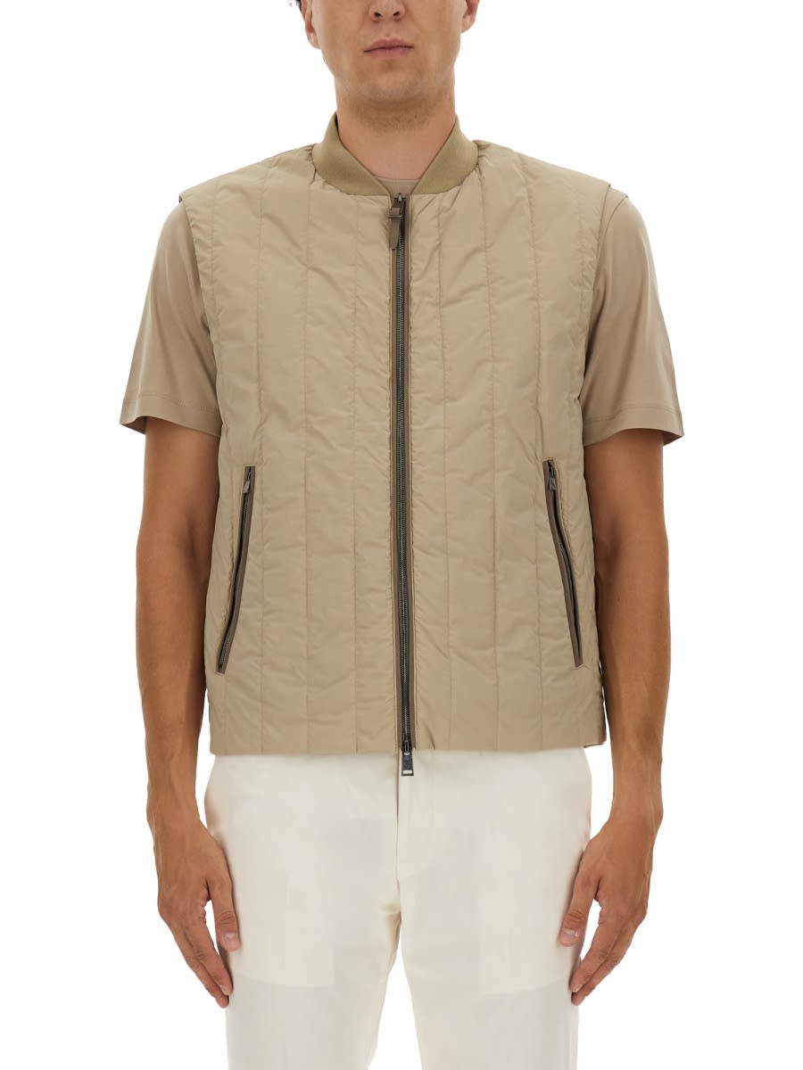 Hugo Boss Boss Camel "l-cestol" Vest In Nude