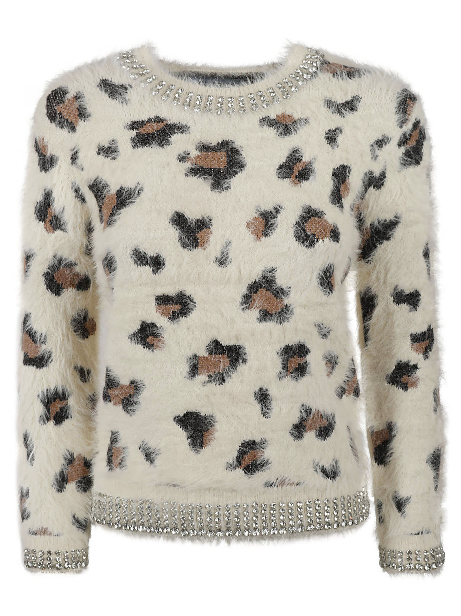 Blugirl Animal Print Sweater In Gray