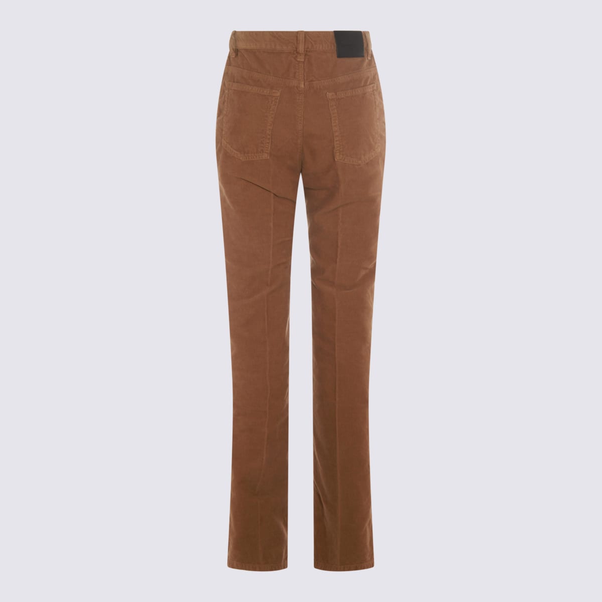 Saint Laurent Beige Cotton Pants In Brown