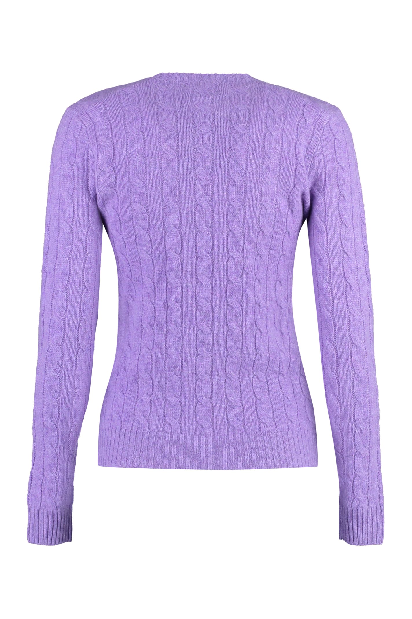 Polo Ralph Lauren Wool And Cashmere Blend Pullover In Purple