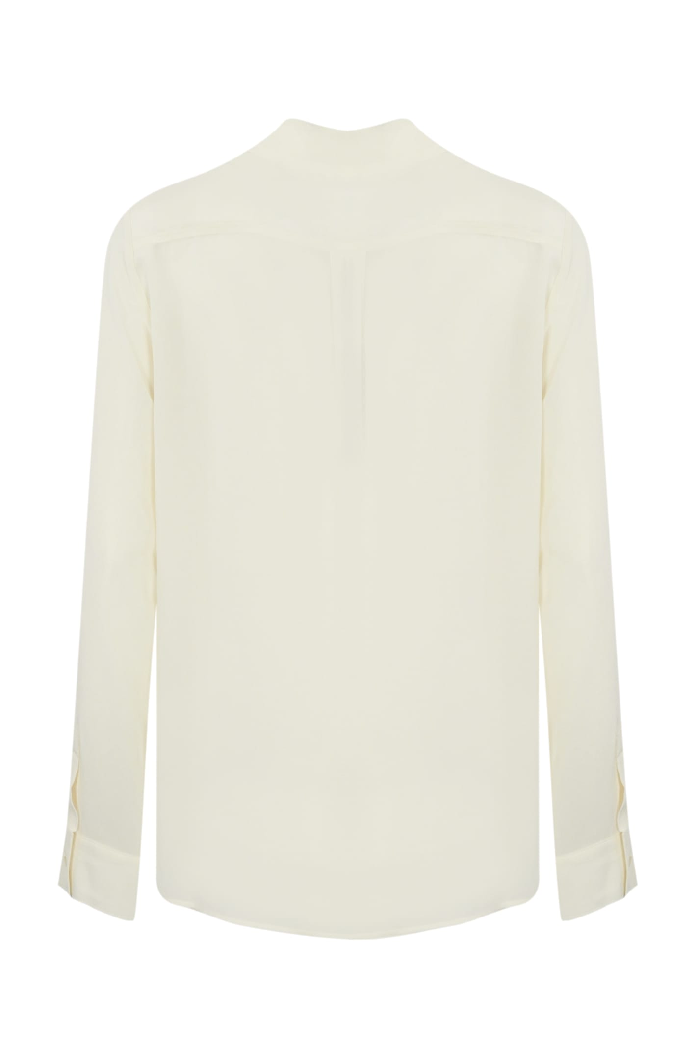 Shop Weekend Max Mara Geo Shirt In Washed Crepe De Chine In Avorio