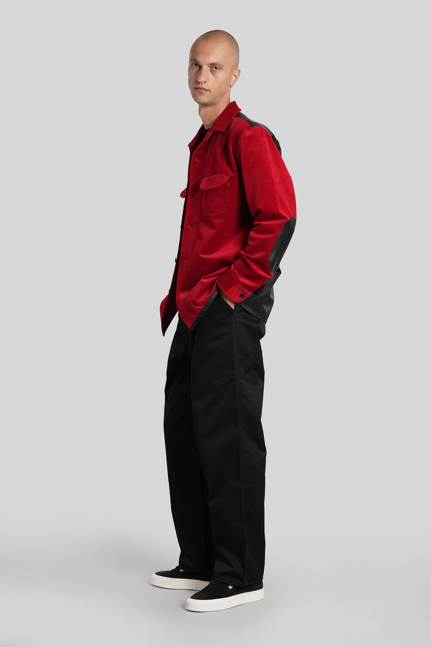 Junya Watanabe Button-down Long-sleeved Shirt In Red