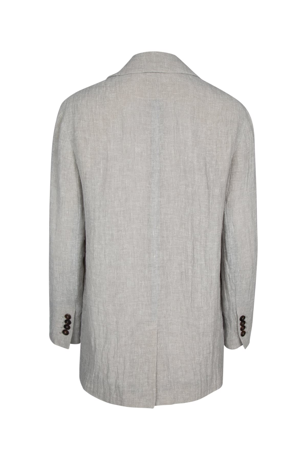 Brunello Cucinelli Gabardine-weave Single-breasted Blazer In Grigio