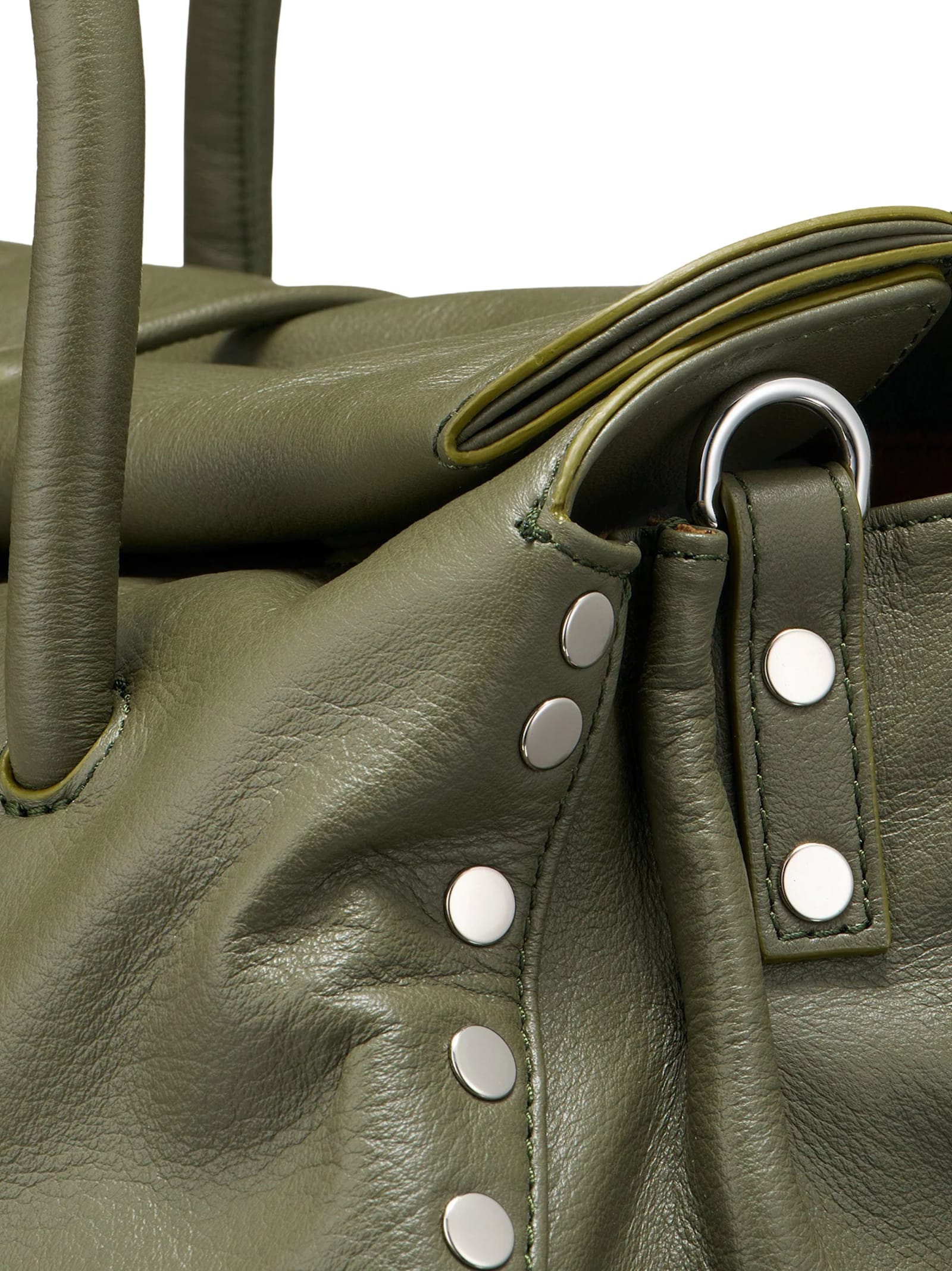 Zanellato Small Saeta Handmade Leather Handbag In Green