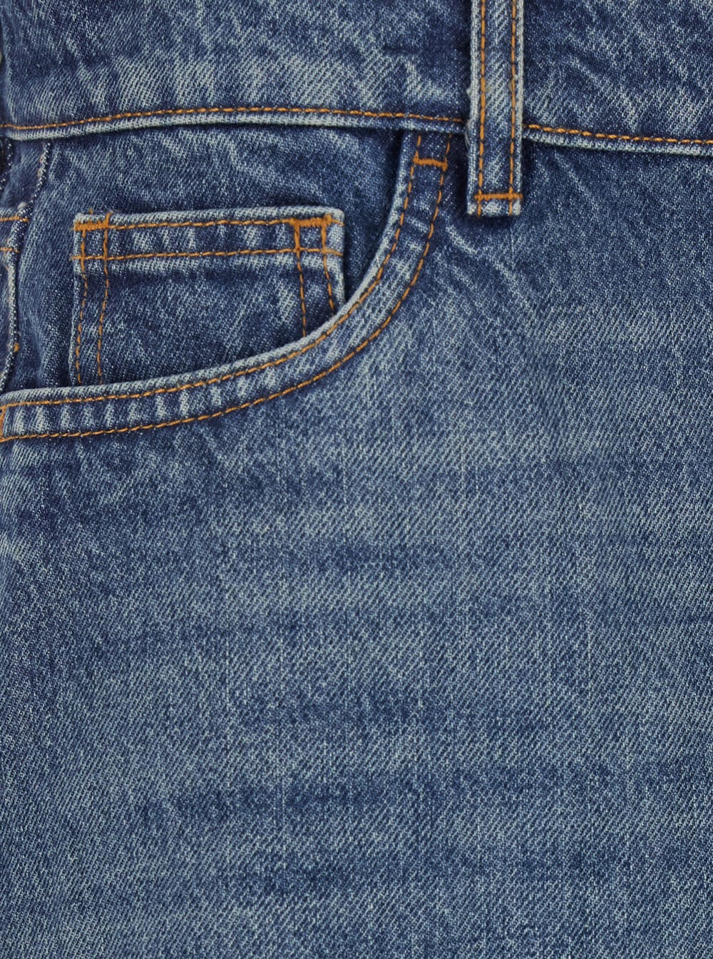Coperni Blue Skirt With Logo Patch On The Rear And Diagonal One-leg Cut In Denim Woman In Blu