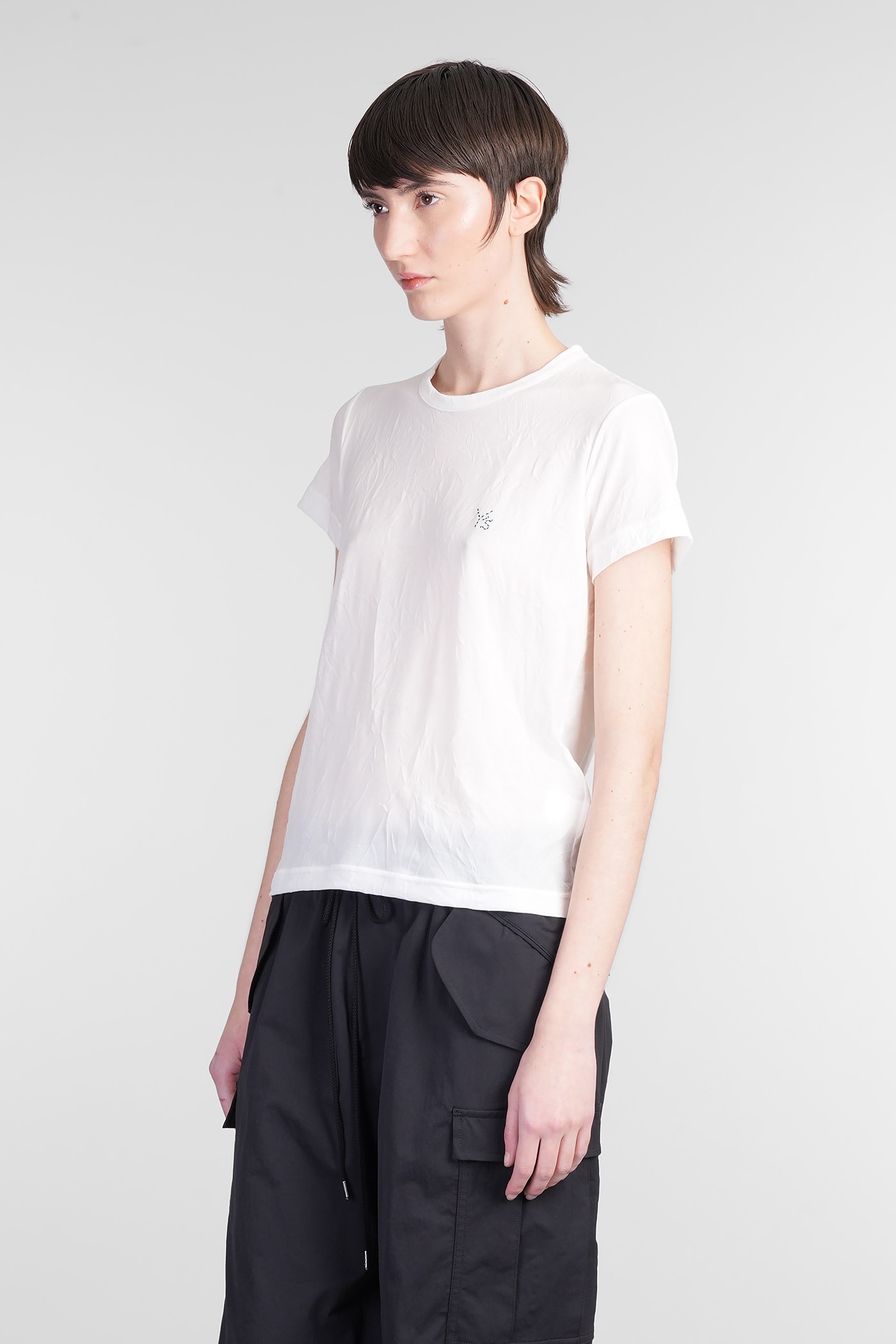 Yohji Yamamoto T-shirt In White Nylon In White