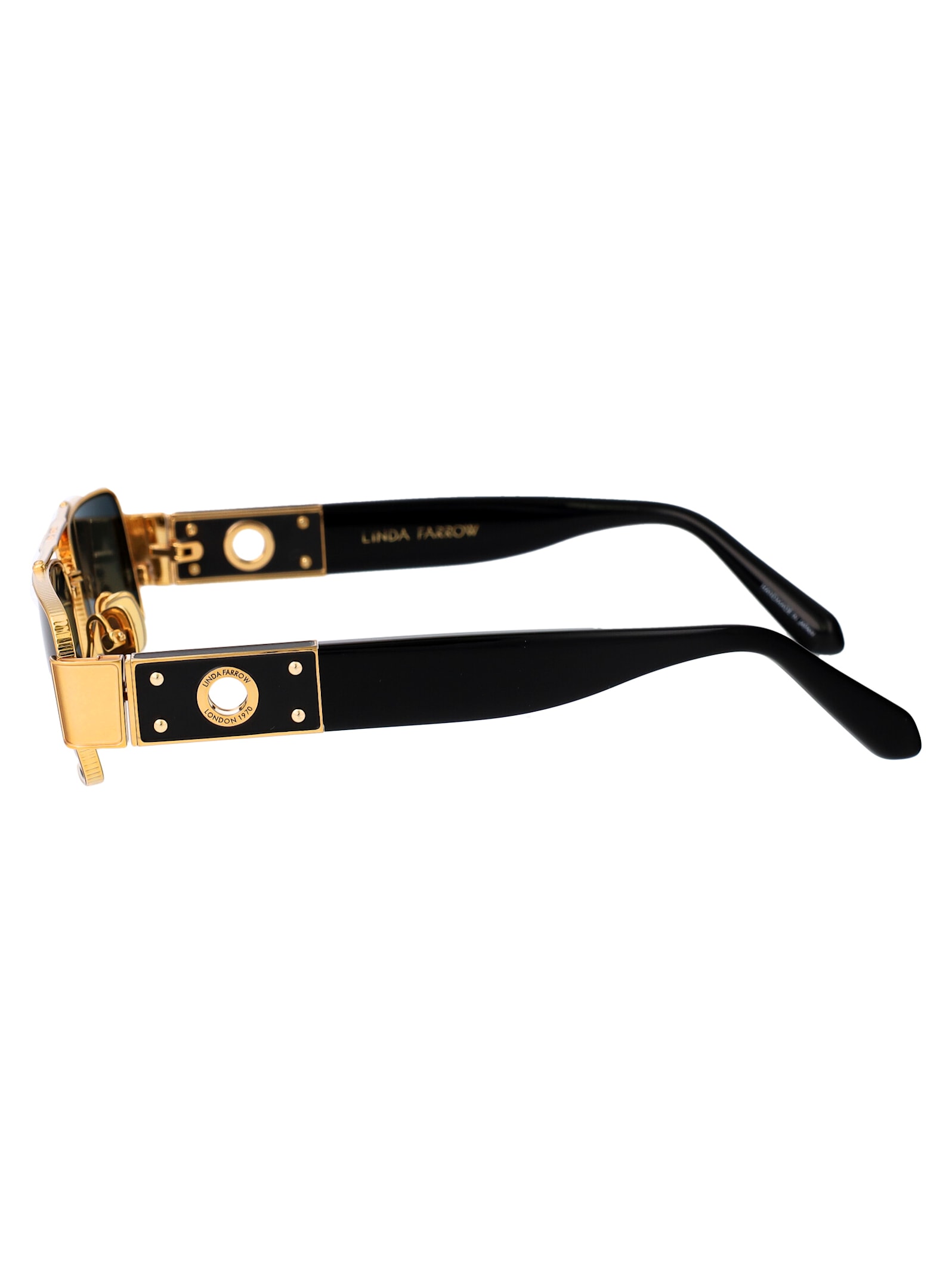 Linda Farrow Sunglasses Lfl1470 C1 Sun C1 In Yellowgold/black/grey