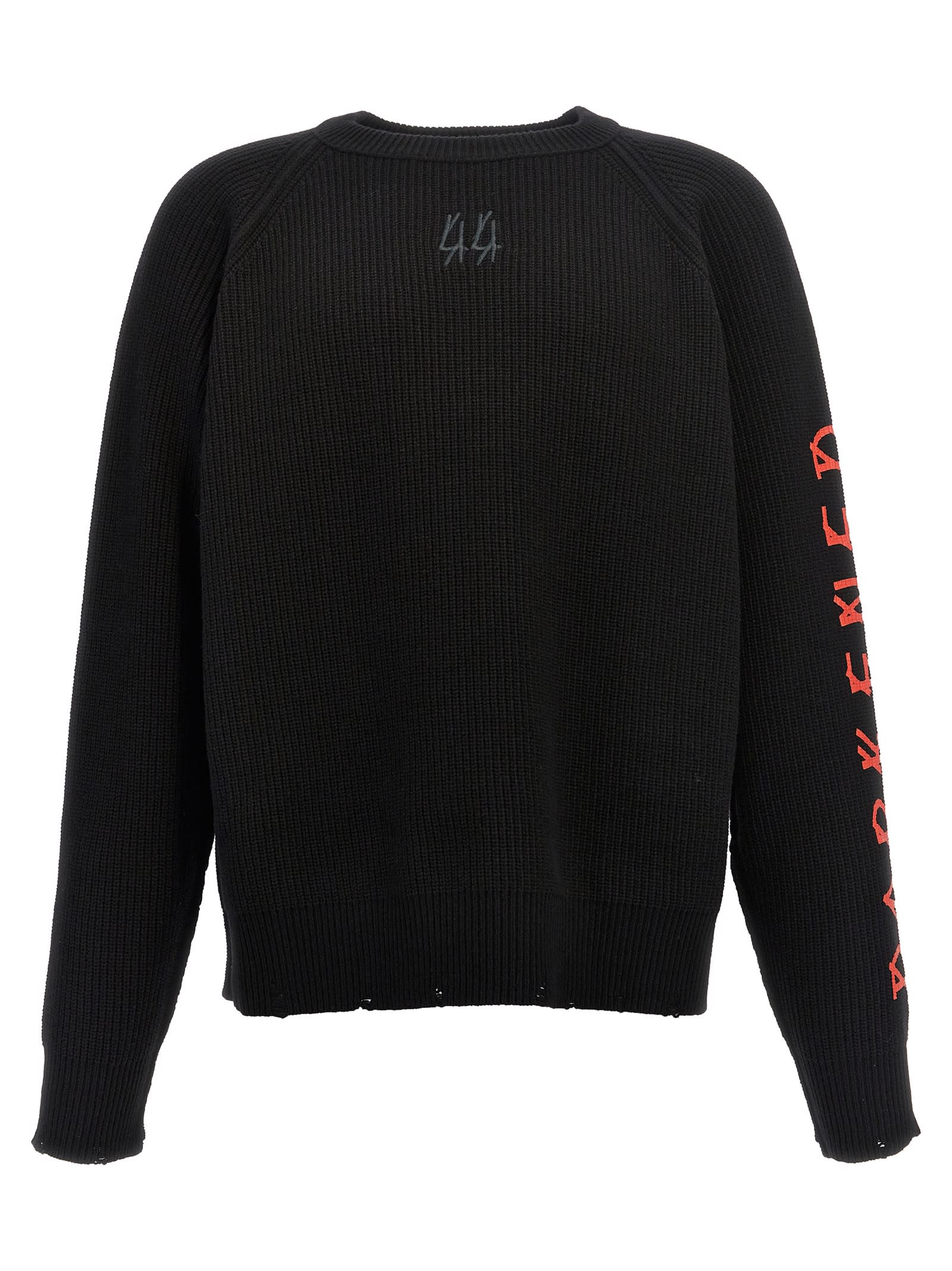 Shop 44 Label Group Darkened Sweater In Nero