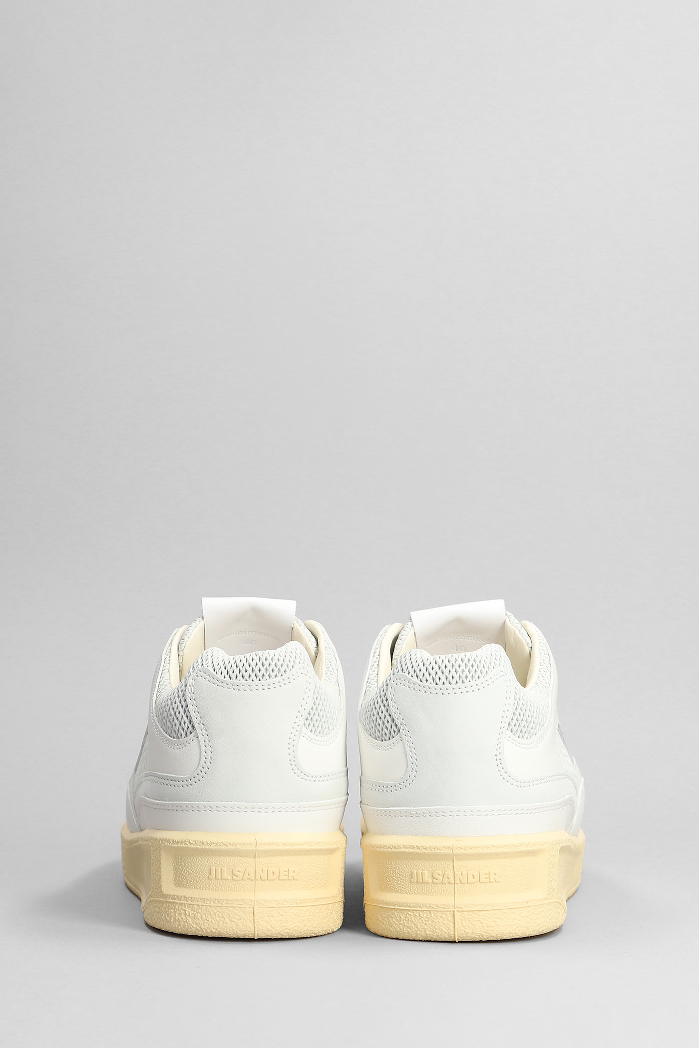 Shop Jil Sander Sneakers In White Leather