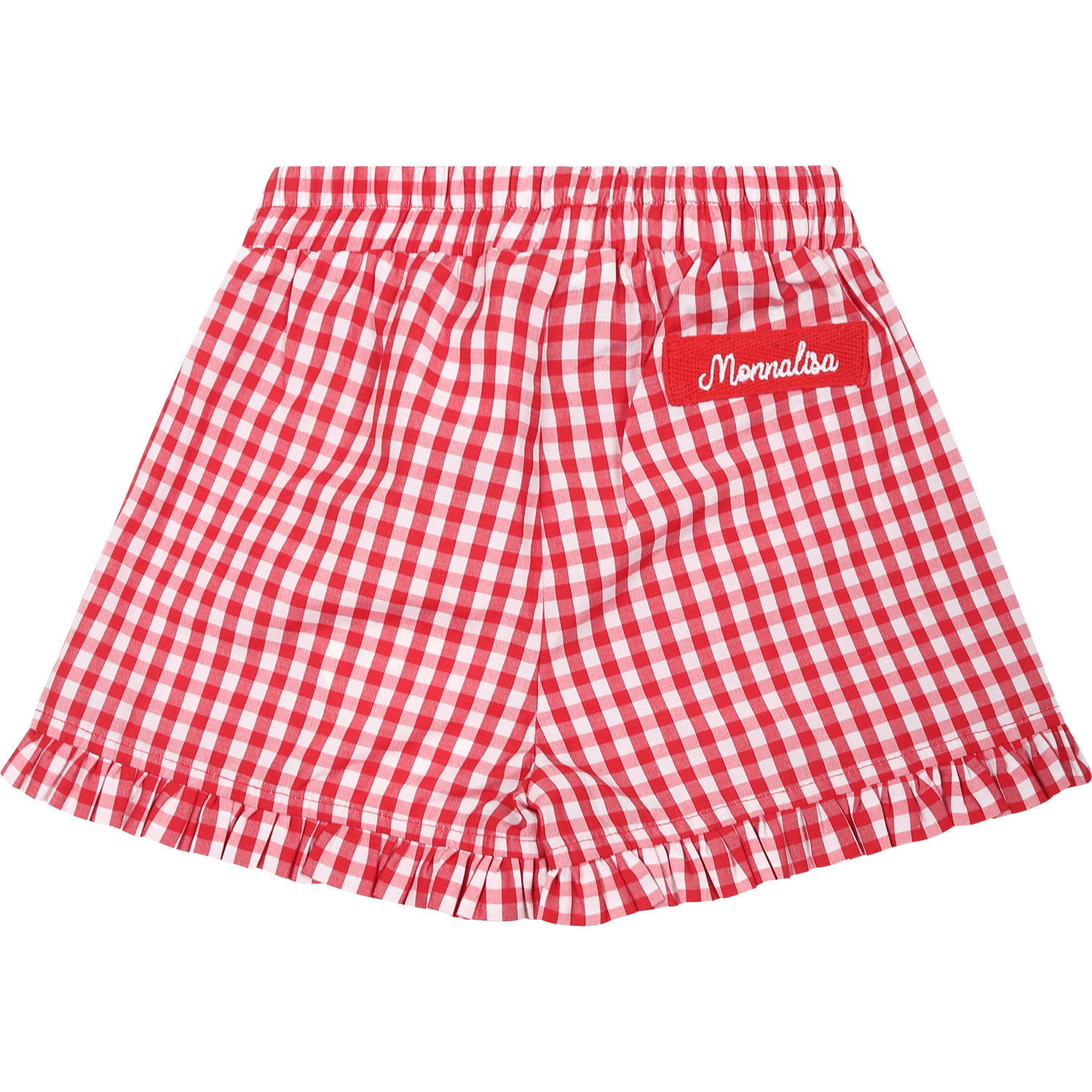 Shop Monnalisa Red Shorts For Baby Girl With Logo