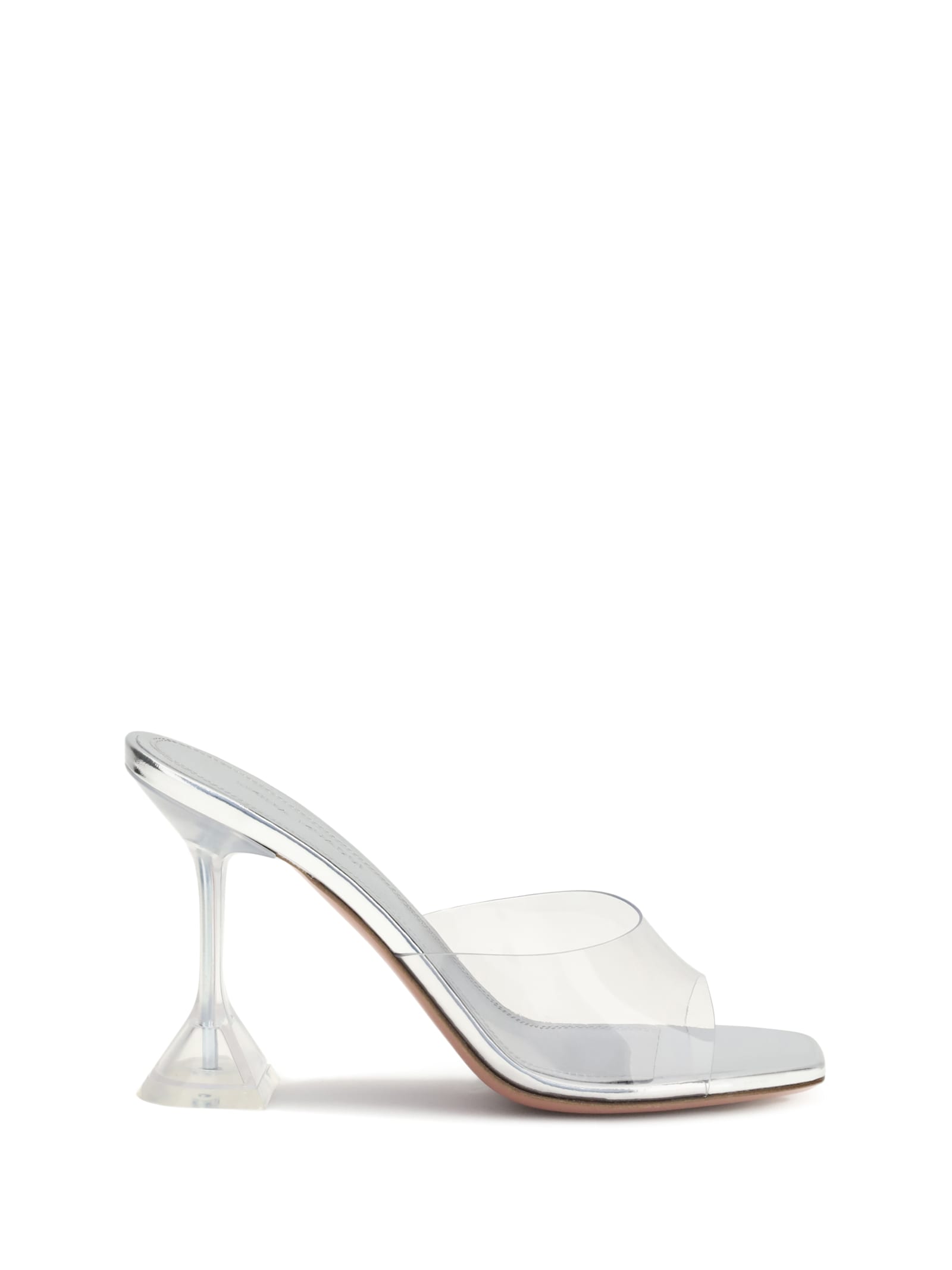 Amina Muaddi Transparent Pvc Lupita Glass Mules