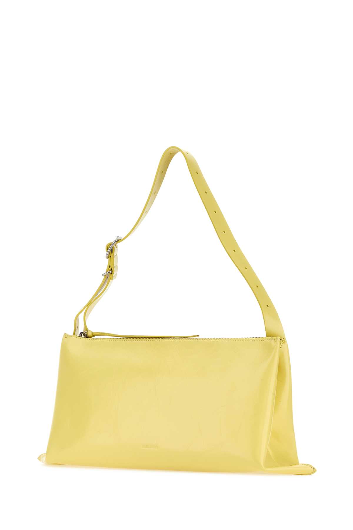 Jil Sander Yellow Leather Shoulder Bag In Pastelyellow