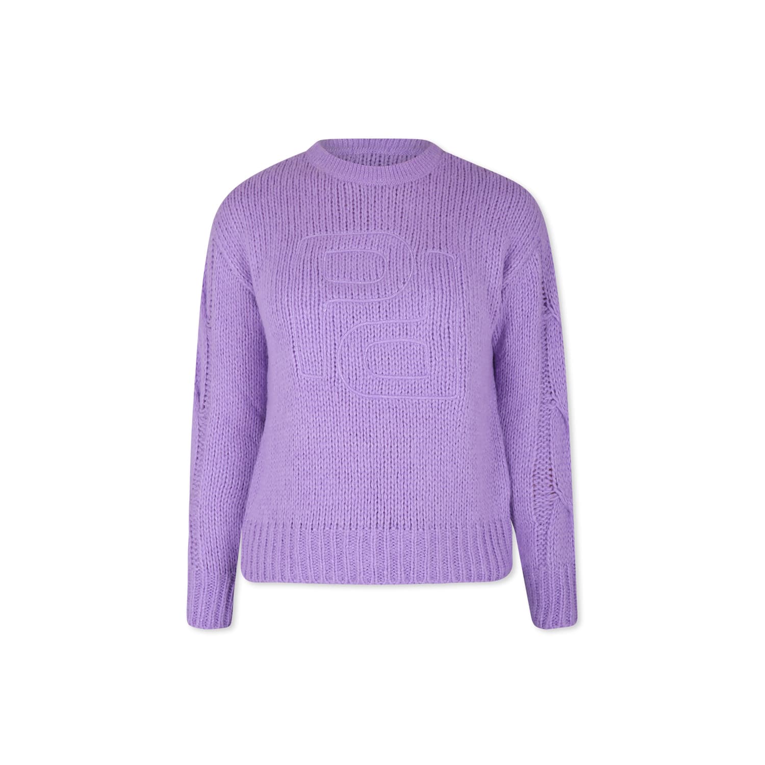 Pinko Lilac Sweater For Girl With Logo In Lilac