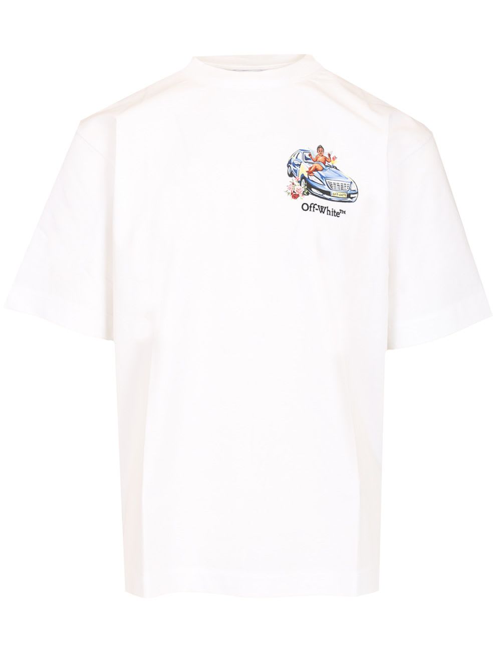 White T-shirt With Fresh Arrow Motif