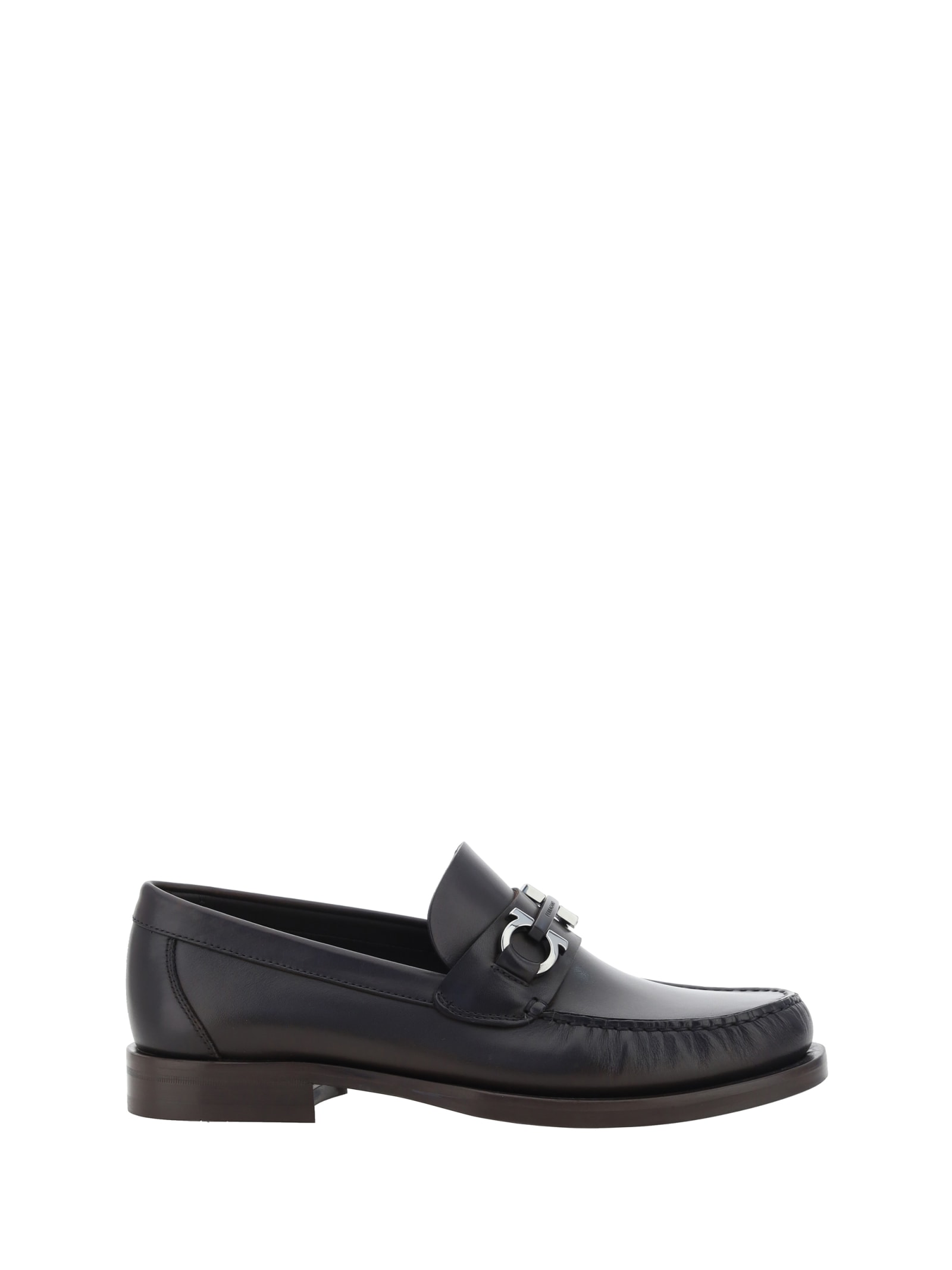 Shop Ferragamo Ornament Loafers In Brown