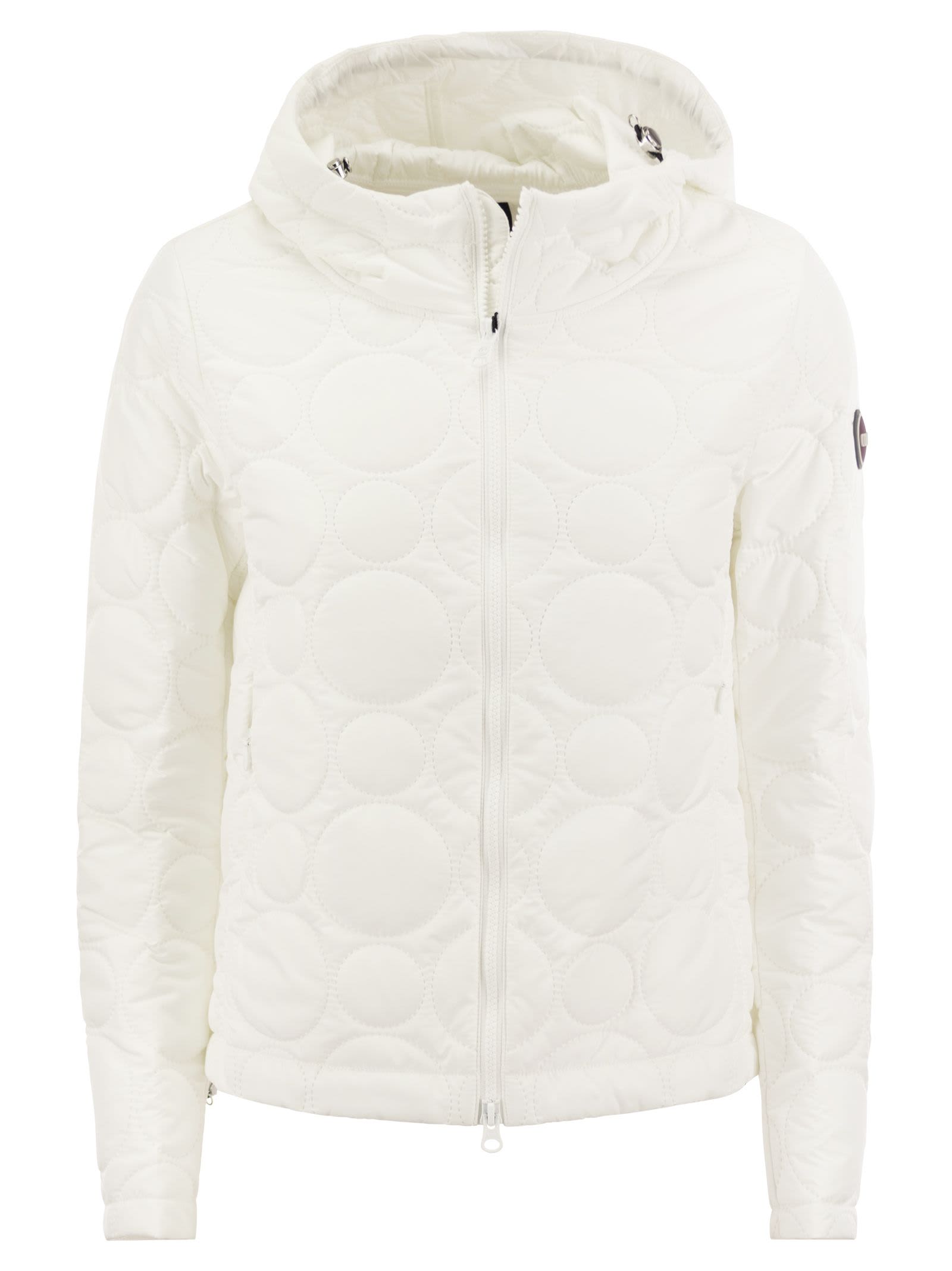 Shop Colmar Hoop - Jacket With Hood And Circular Quilting  In White